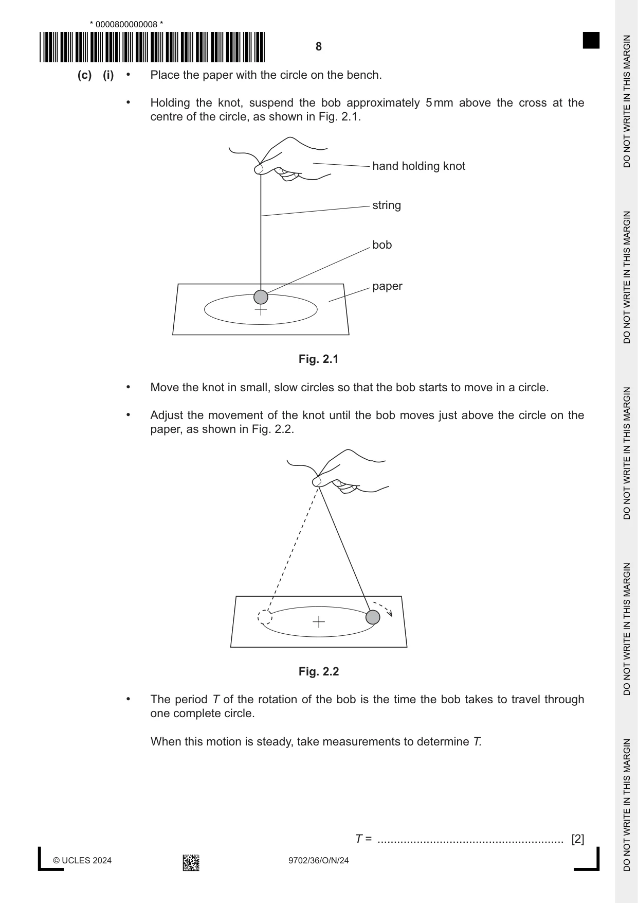 Cambridge A Level Physics 9702 2024 Oct/Nov Paper 3 · Variant 6 question paper, page 8 of 12