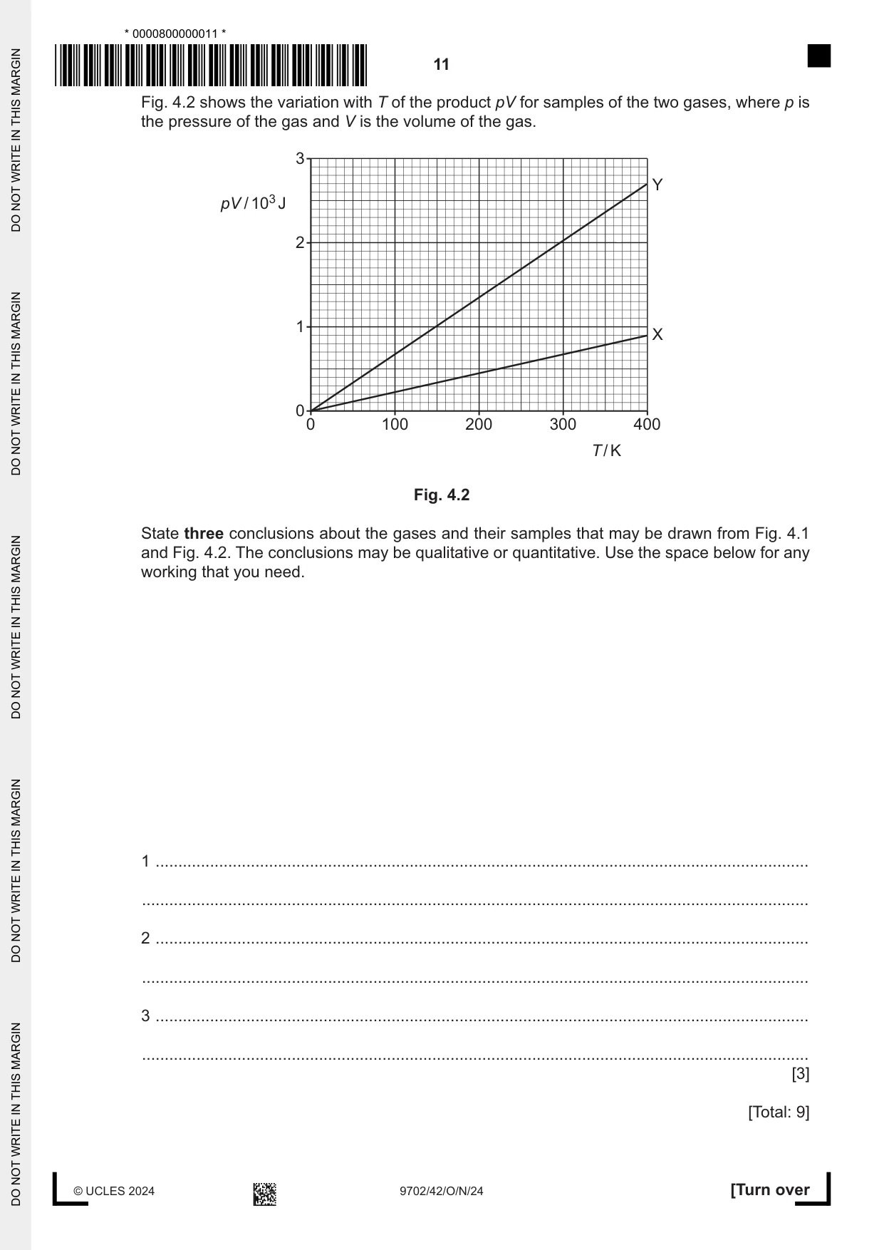 Cambridge A Level Physics 9702 2024 Oct/Nov Paper 4 · Variant 2 question paper, page 11 of 24