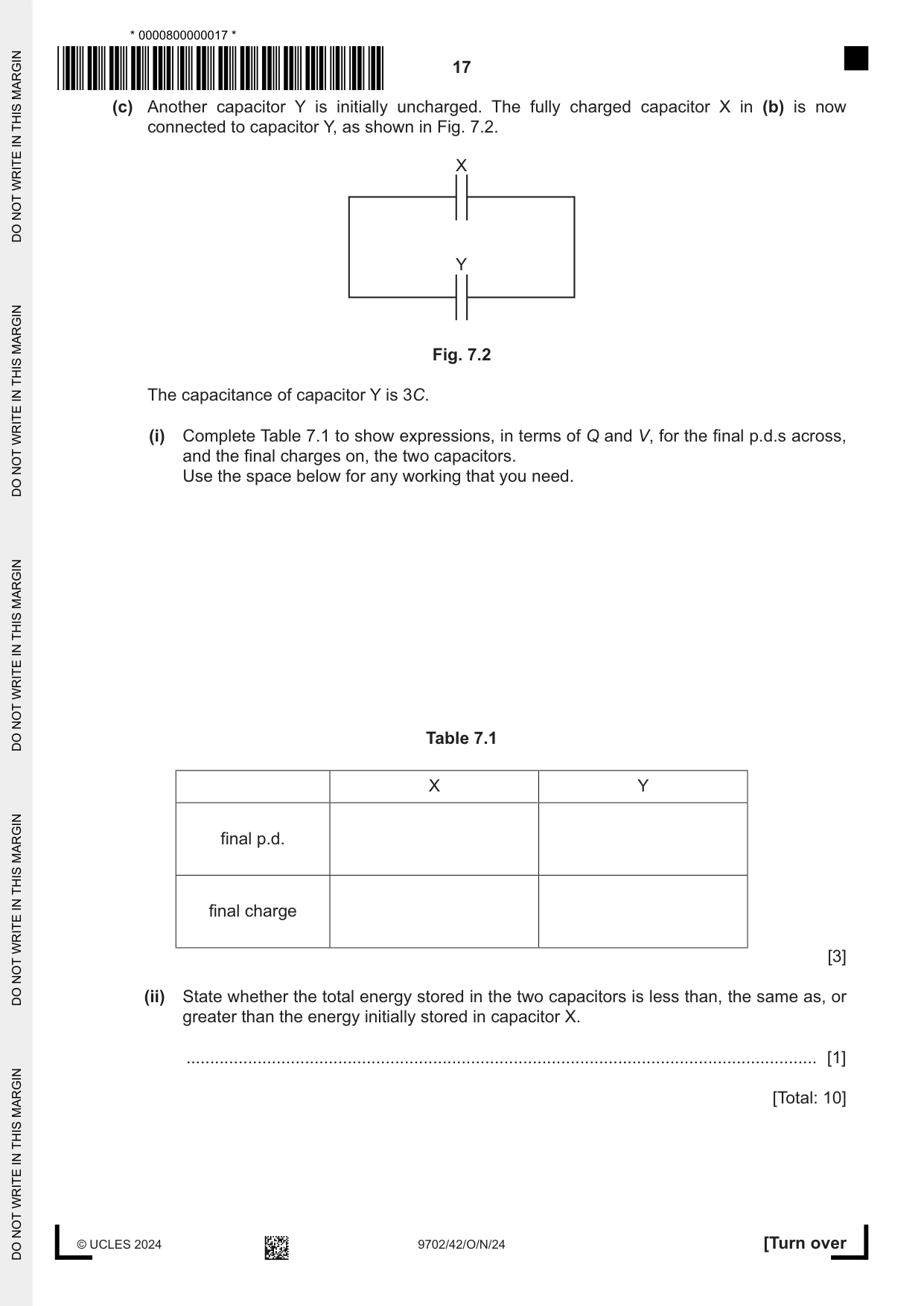 Cambridge A Level Physics 9702 2024 Oct/Nov Paper 4 · Variant 2 question paper, page 17 of 24