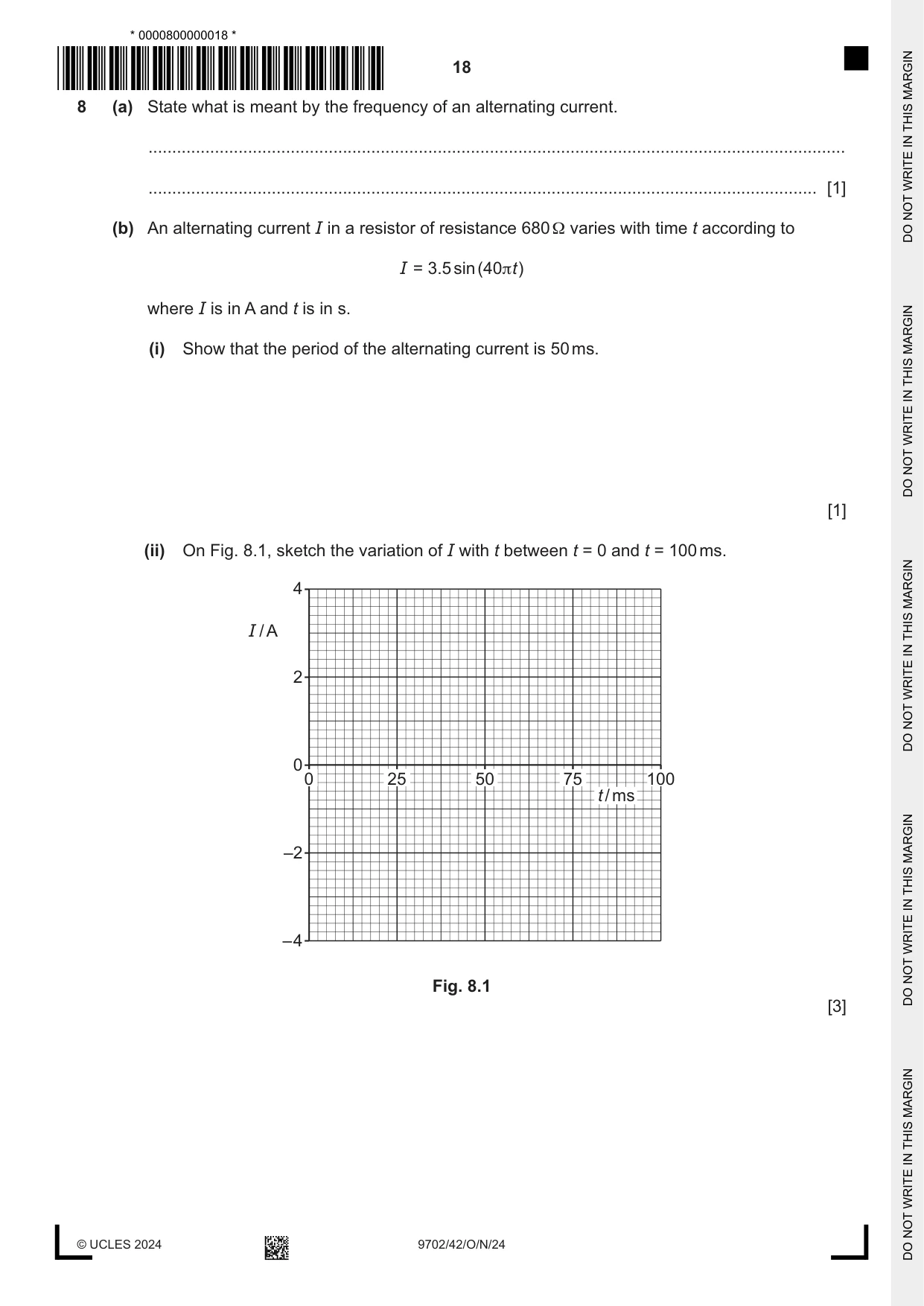 Cambridge A Level Physics 9702 2024 Oct/Nov Paper 4 · Variant 2 question paper, page 18 of 24