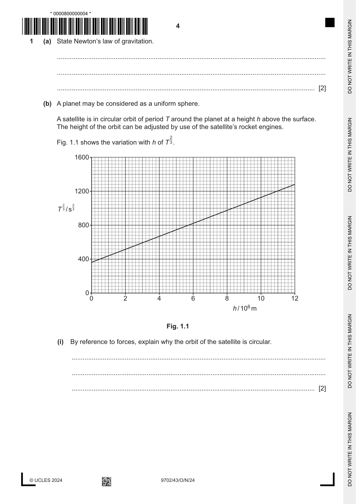 Cambridge A Level Physics 9702 2024 Oct/Nov Paper 4 · Variant 3 question paper, page 4 of 24