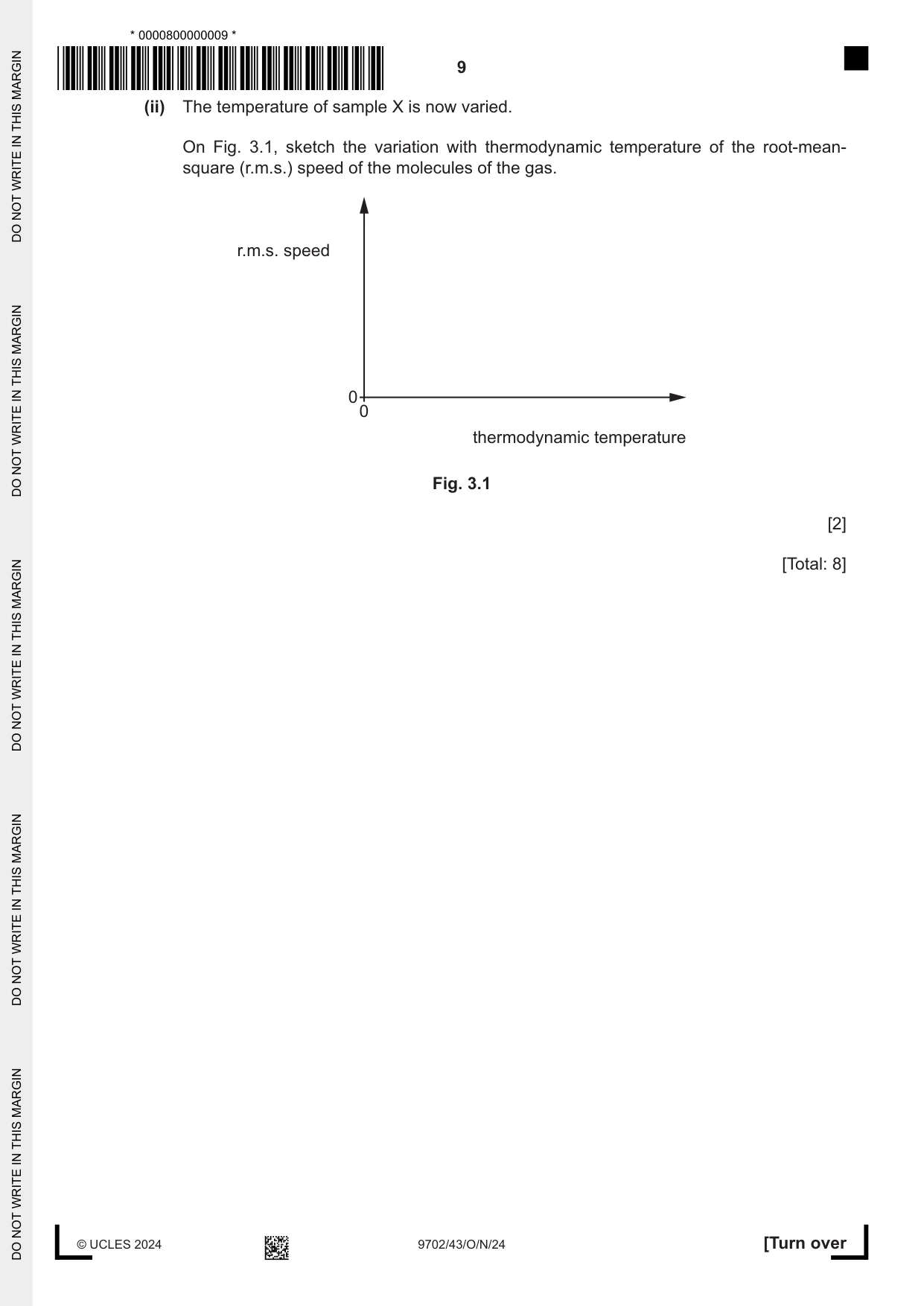 Cambridge A Level Physics 9702 2024 Oct/Nov Paper 4 · Variant 3 question paper, page 9 of 24