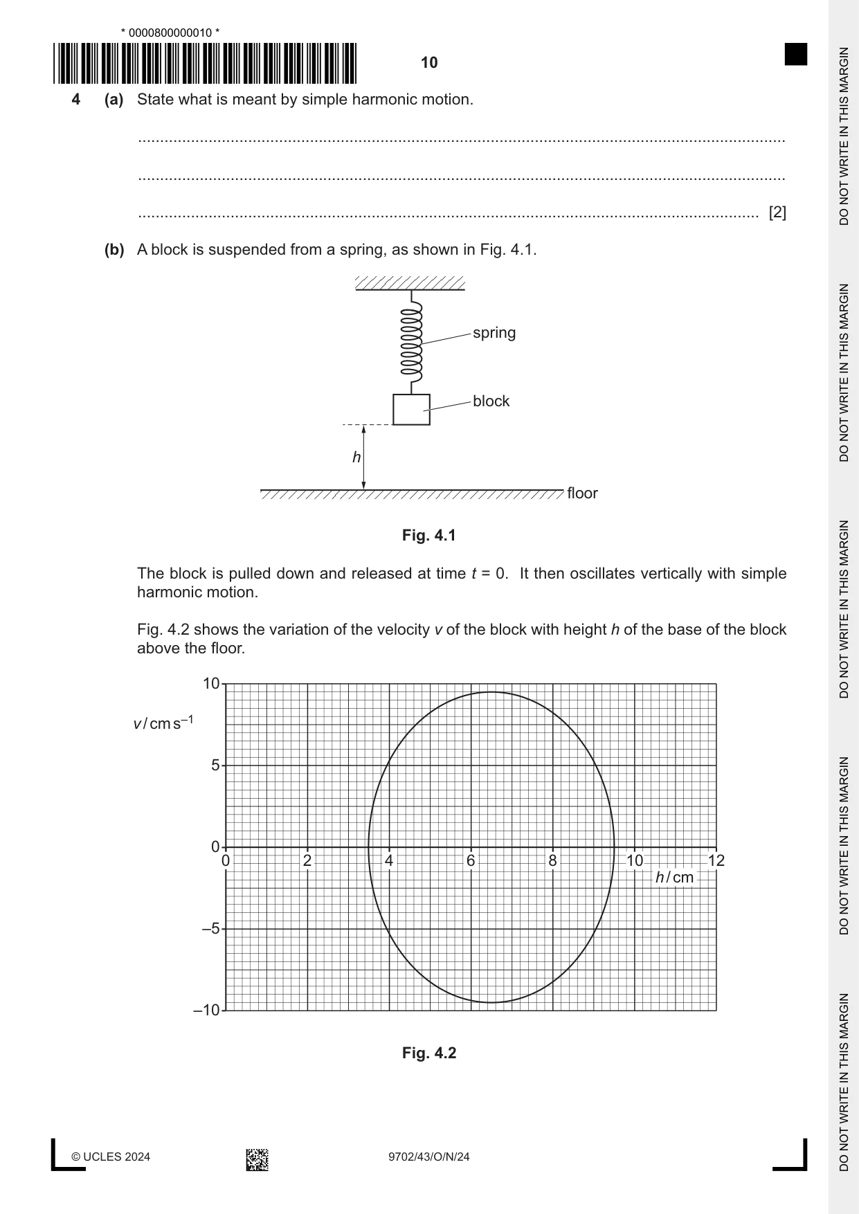 Cambridge A Level Physics 9702 2024 Oct/Nov Paper 4 · Variant 3 question paper, page 10 of 24