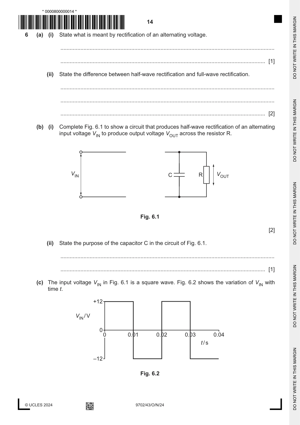 Cambridge A Level Physics 9702 2024 Oct/Nov Paper 4 · Variant 3 question paper, page 14 of 24