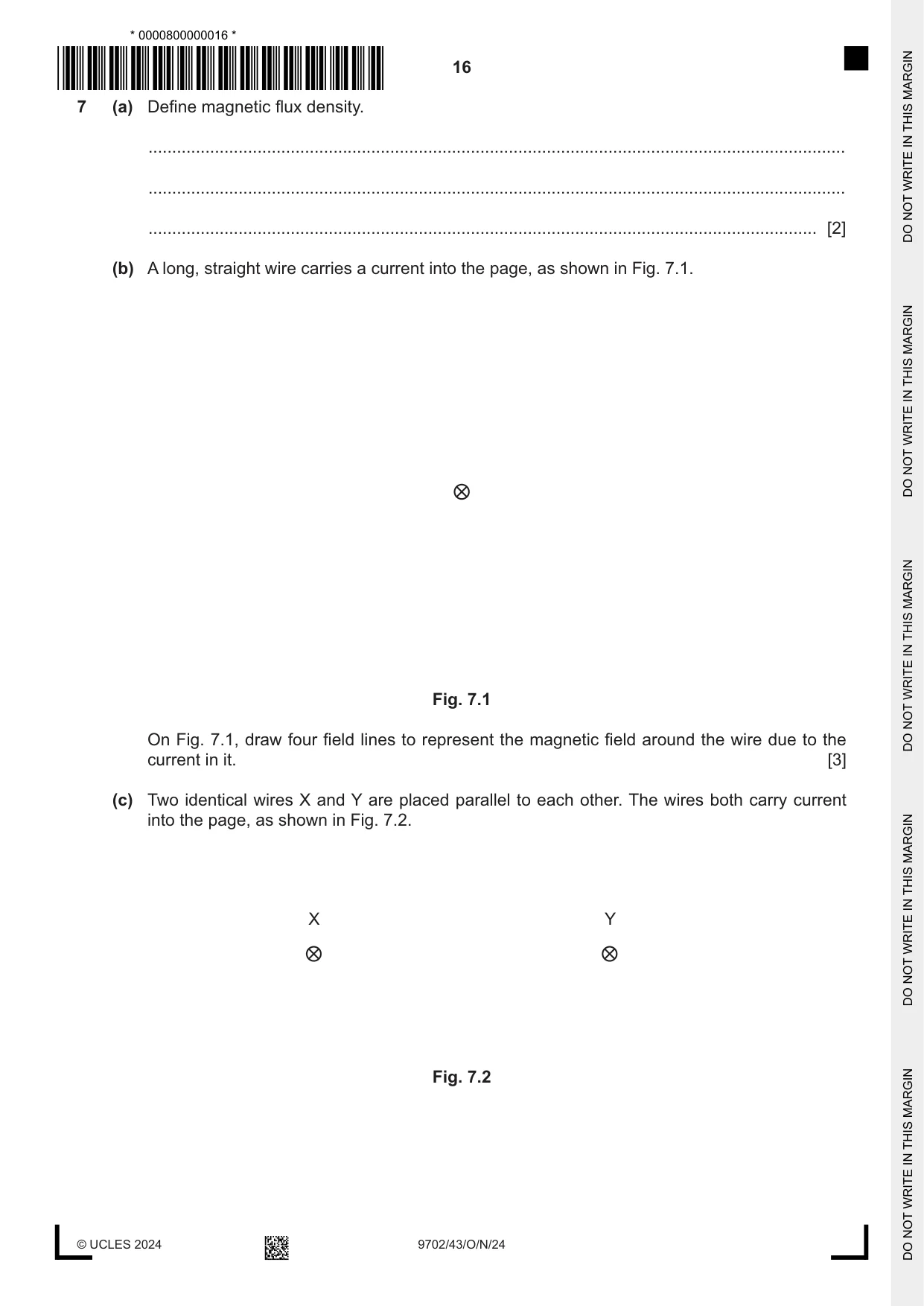 Cambridge A Level Physics 9702 2024 Oct/Nov Paper 4 · Variant 3 question paper, page 16 of 24