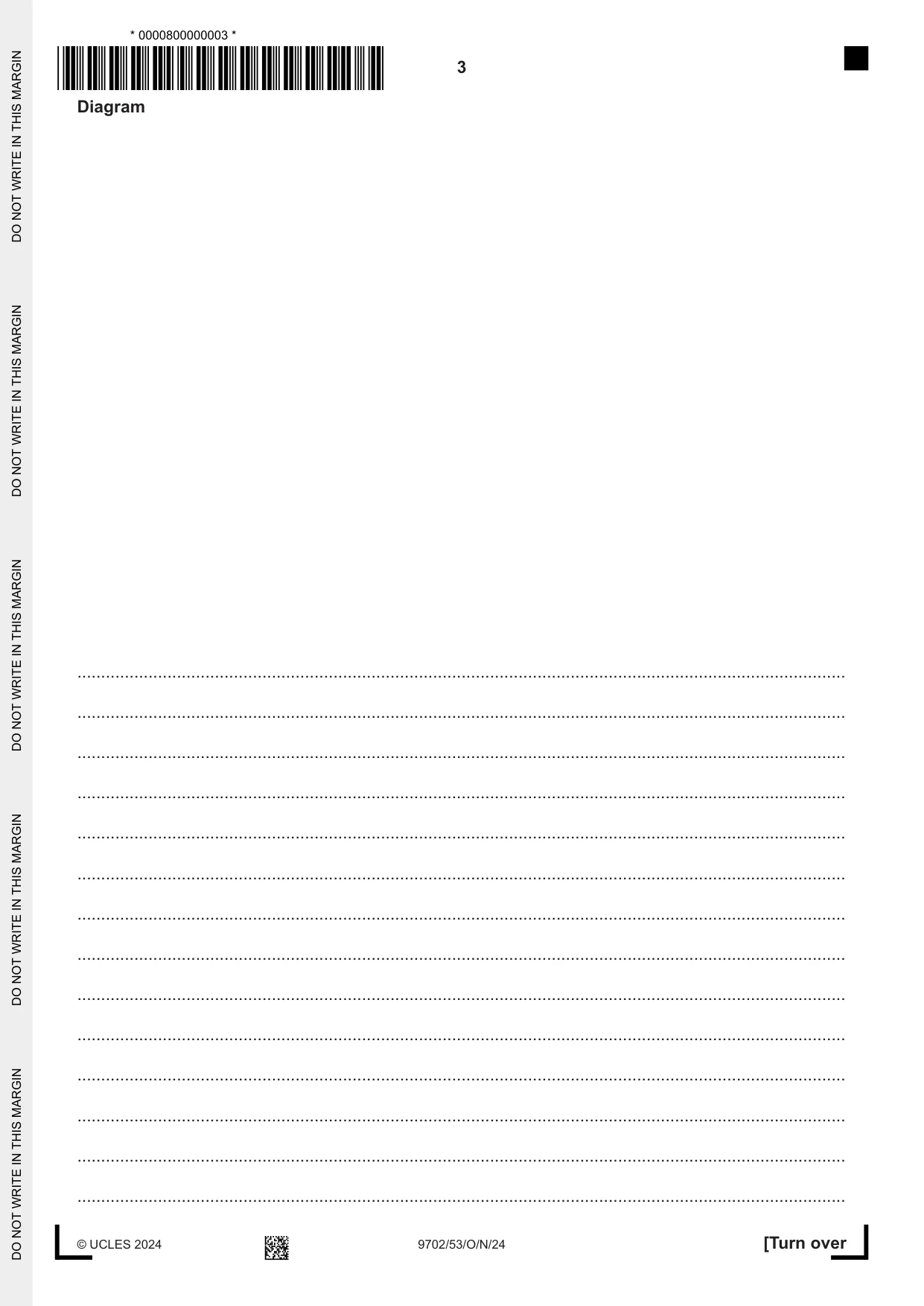 Cambridge A Level Physics 9702 2024 Oct/Nov Paper 5 · Variant 3 question paper, page 3 of 8
