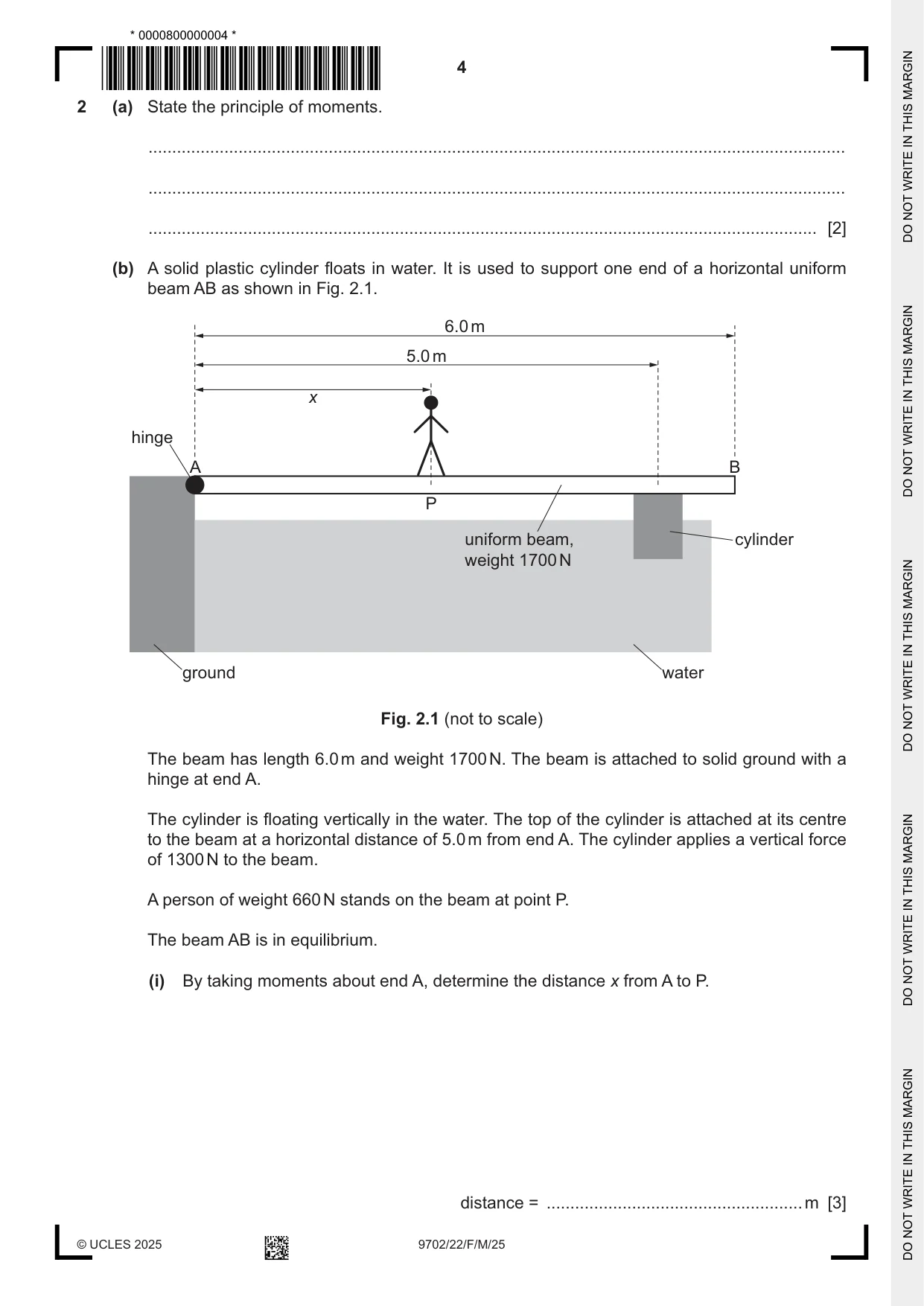 Cambridge A Level Physics 9702 2025 Feb/March Paper 2 · Variant 2 question paper, page 4 of 16