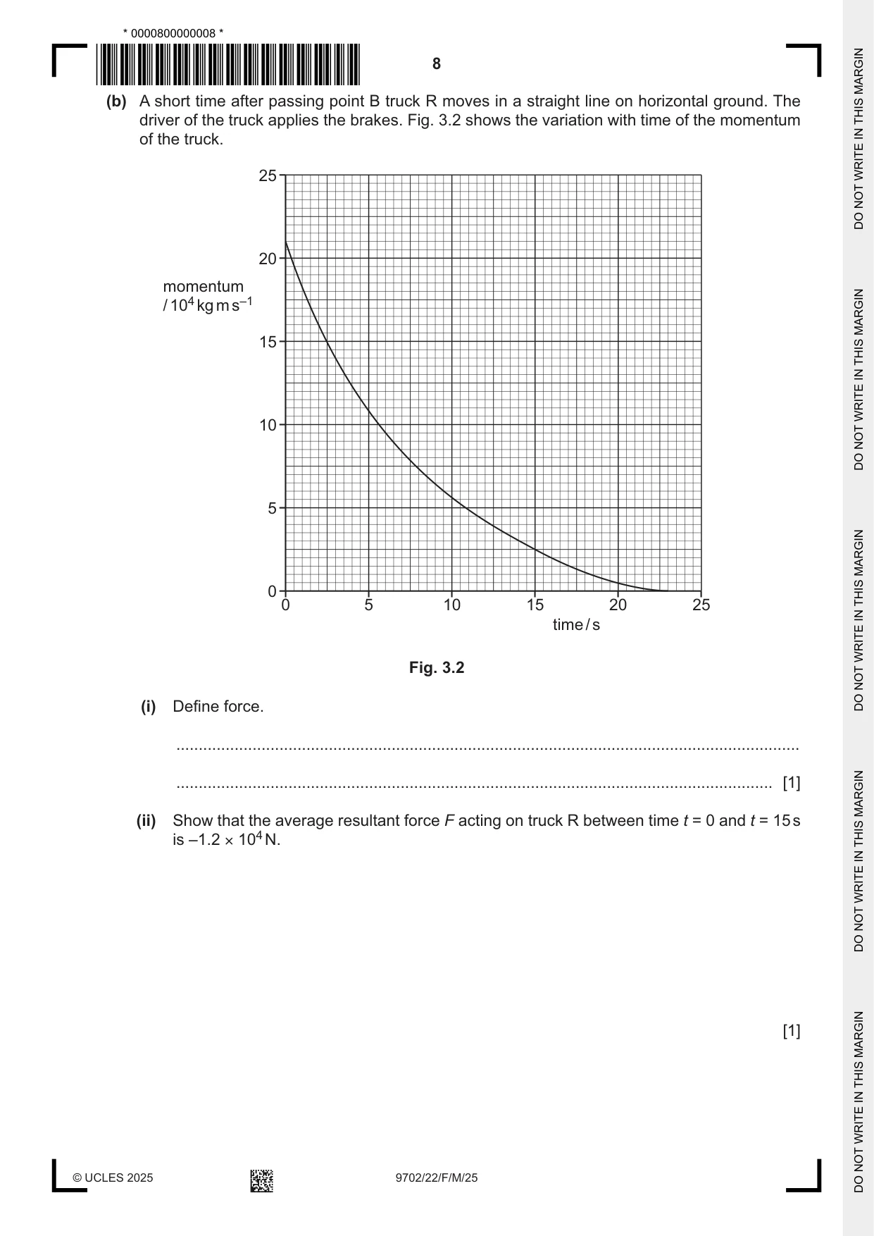 Cambridge A Level Physics 9702 2025 Feb/March Paper 2 · Variant 2 question paper, page 8 of 16