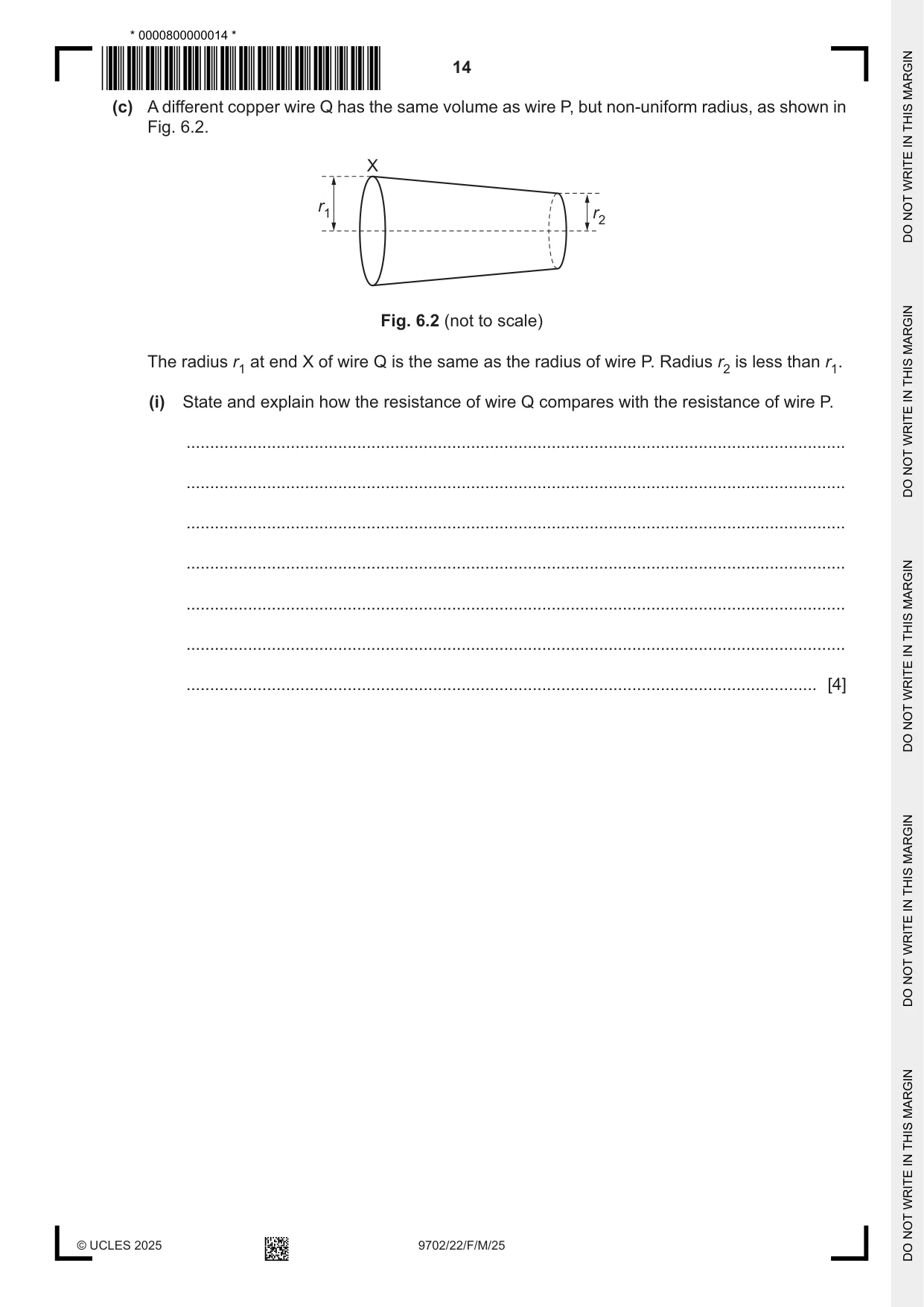 Cambridge A Level Physics 9702 2025 Feb/March Paper 2 · Variant 2 question paper, page 14 of 16