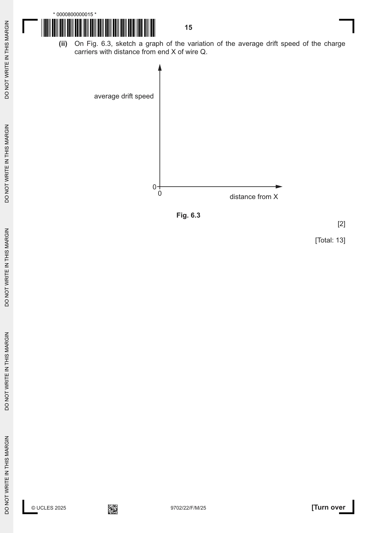 Cambridge A Level Physics 9702 2025 Feb/March Paper 2 · Variant 2 question paper, page 15 of 16