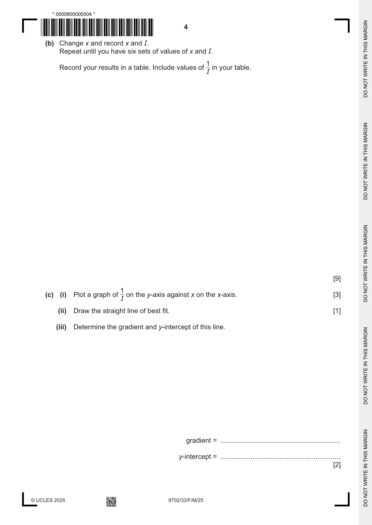 Cambridge A Level Physics 9702 2025 Feb/March Paper 3 · Variant 3 question paper, page 4 of 12