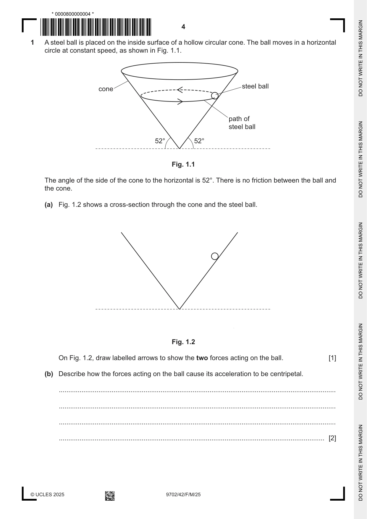 Cambridge A Level Physics 9702 2025 Feb/March Paper 4 · Variant 2 question paper, page 4 of 28