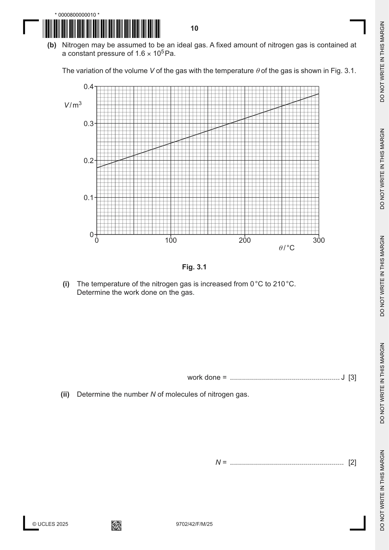 Cambridge A Level Physics 9702 2025 Feb/March Paper 4 · Variant 2 question paper, page 10 of 28