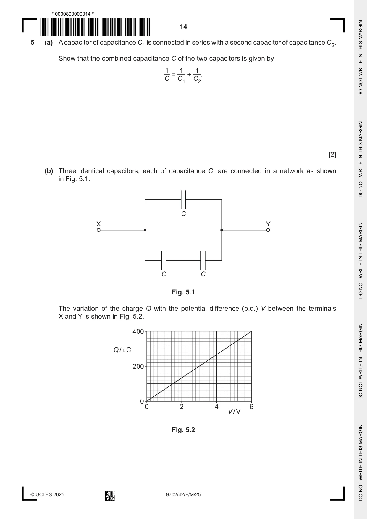 Cambridge A Level Physics 9702 2025 Feb/March Paper 4 · Variant 2 question paper, page 14 of 28