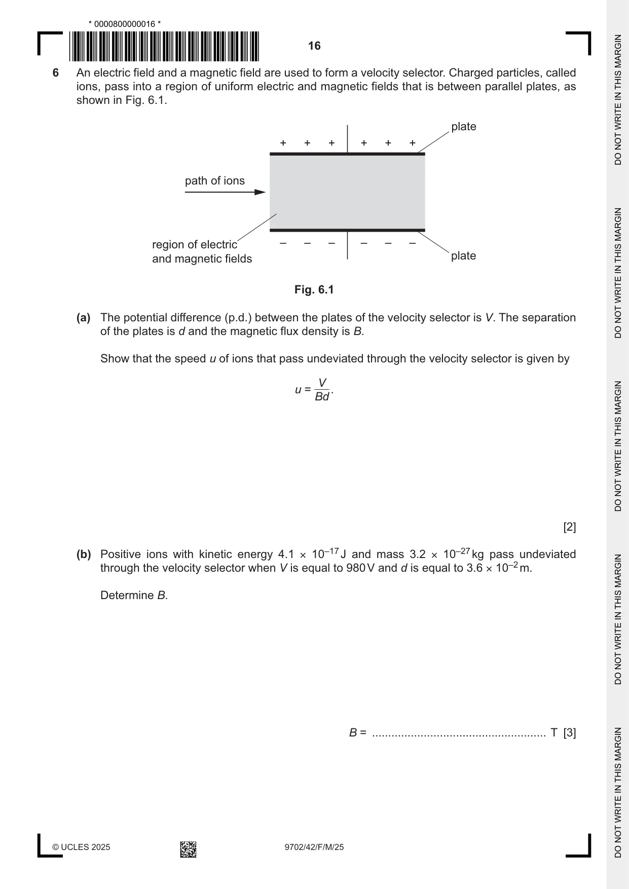 Cambridge A Level Physics 9702 2025 Feb/March Paper 4 · Variant 2 question paper, page 16 of 28