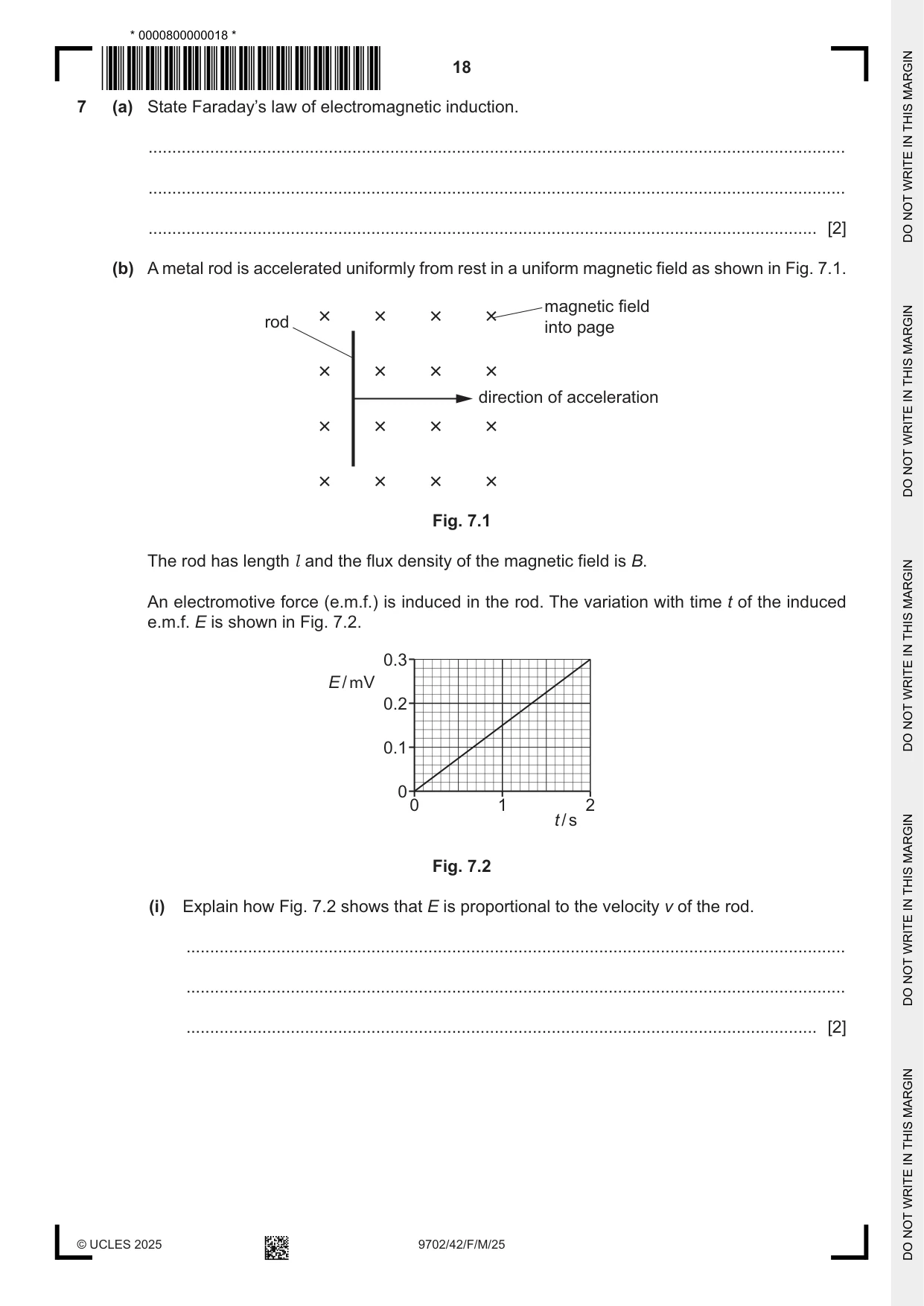 Cambridge A Level Physics 9702 2025 Feb/March Paper 4 · Variant 2 question paper, page 18 of 28