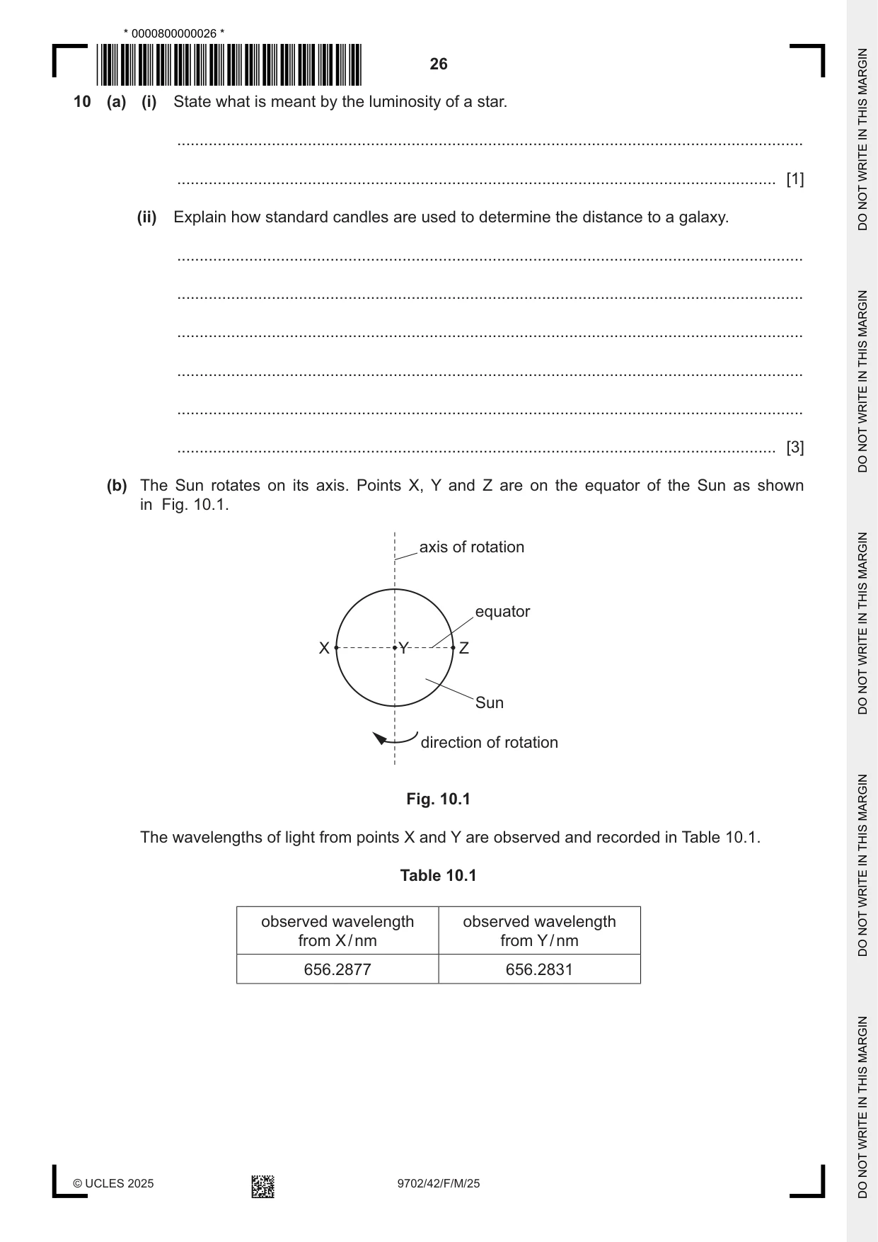 Cambridge A Level Physics 9702 2025 Feb/March Paper 4 · Variant 2 question paper, page 26 of 28