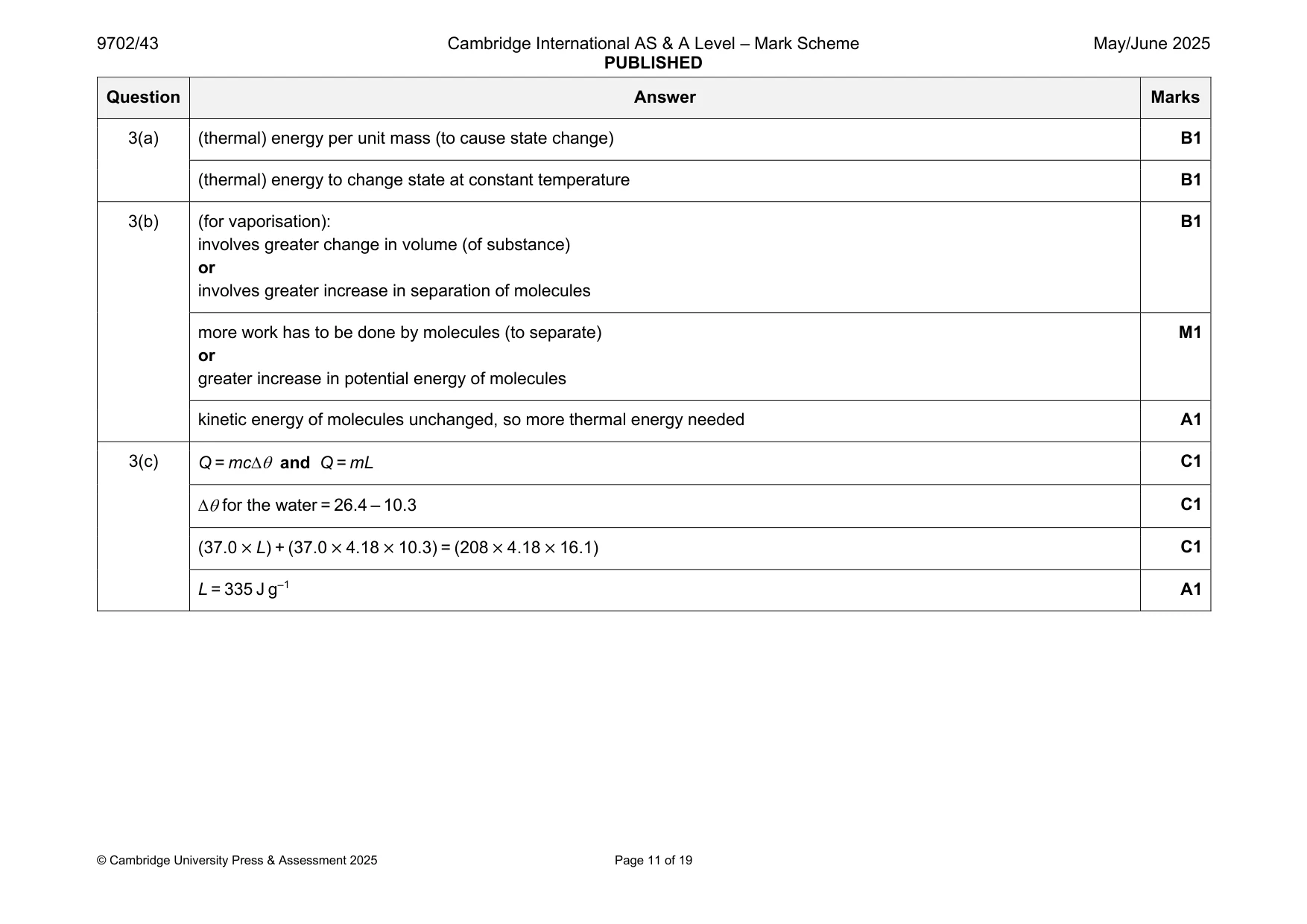 Mark scheme, page 11 of 19