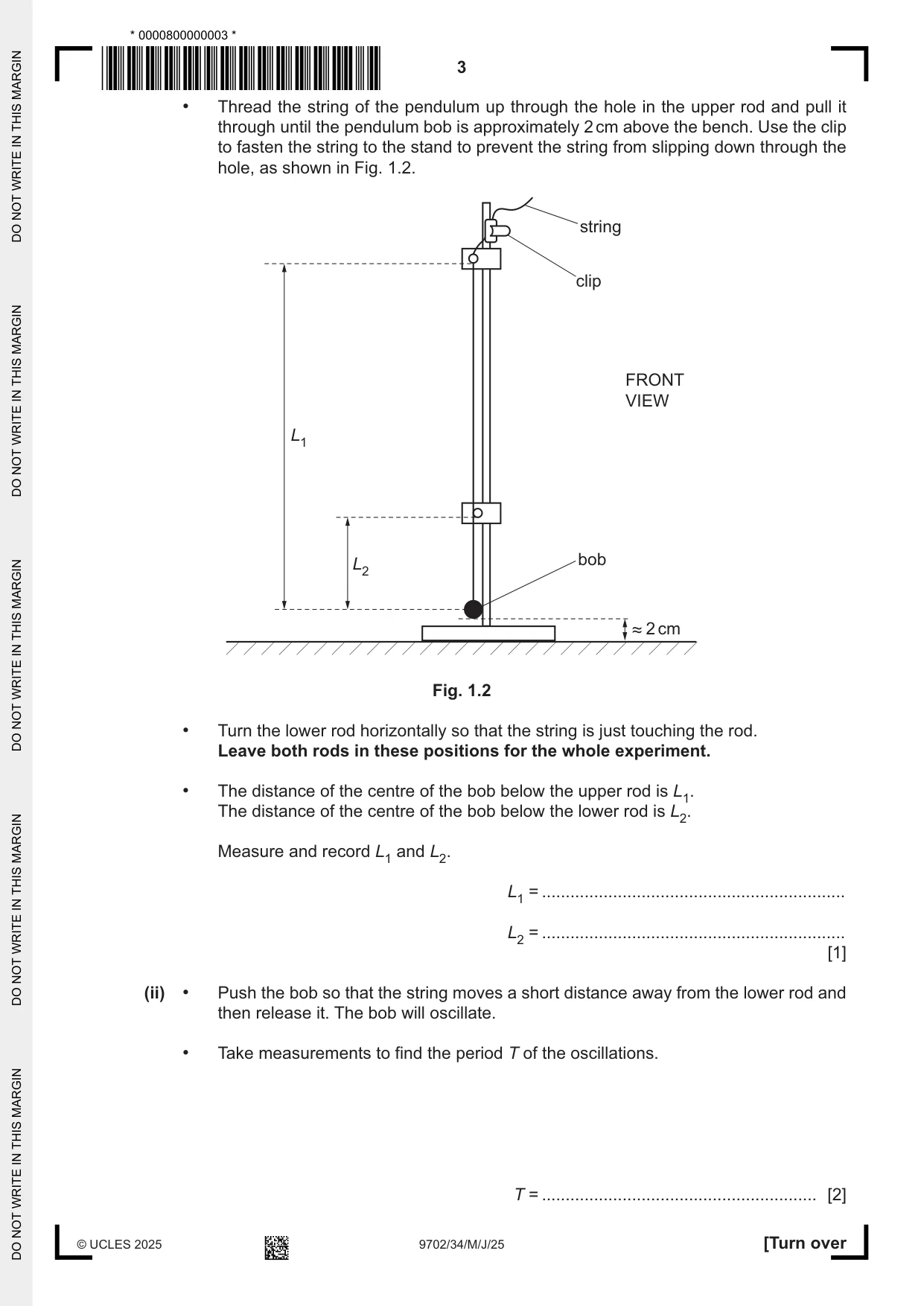 Cambridge A Level Physics 9702 2025 May/June Paper 3 · Variant 4 question paper, page 3 of 12