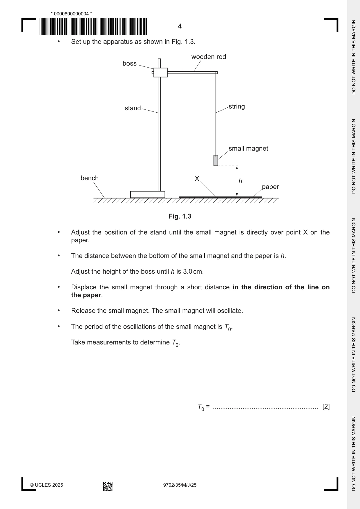 Cambridge A Level Physics 9702 2025 May/June Paper 3 · Variant 5 question paper, page 4 of 16