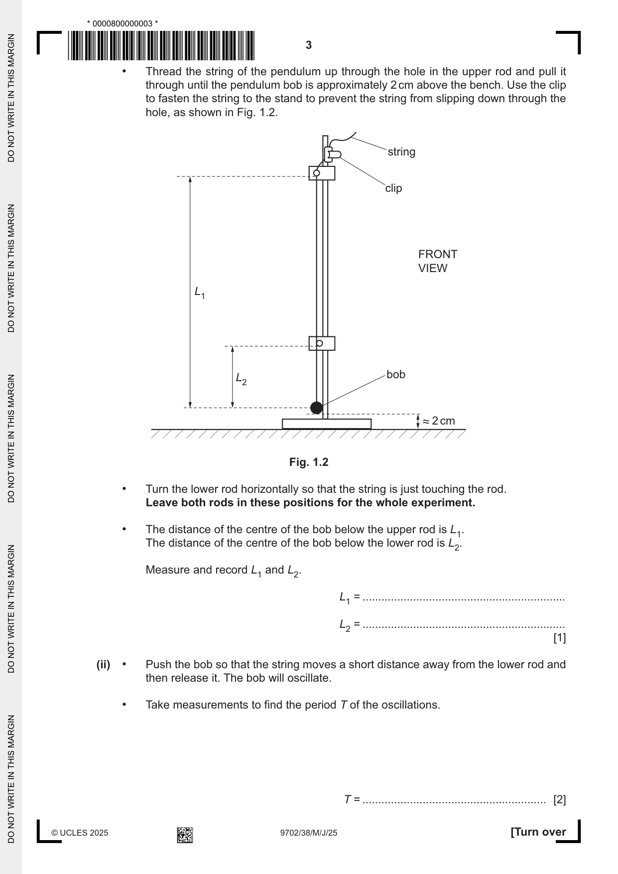 Cambridge A Level Physics 9702 2025 May/June Paper 3 · Variant 8 question paper, page 3 of 12