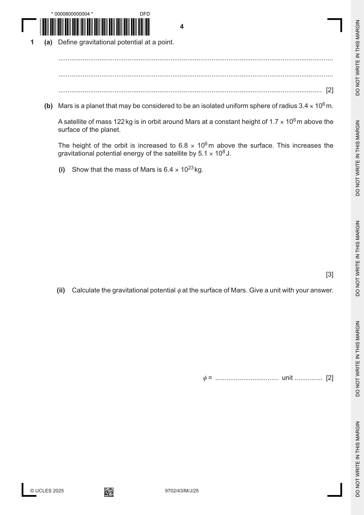 Cambridge A Level Physics 9702 2025 May/June Paper 4 · Variant 3 question paper, page 4 of 24