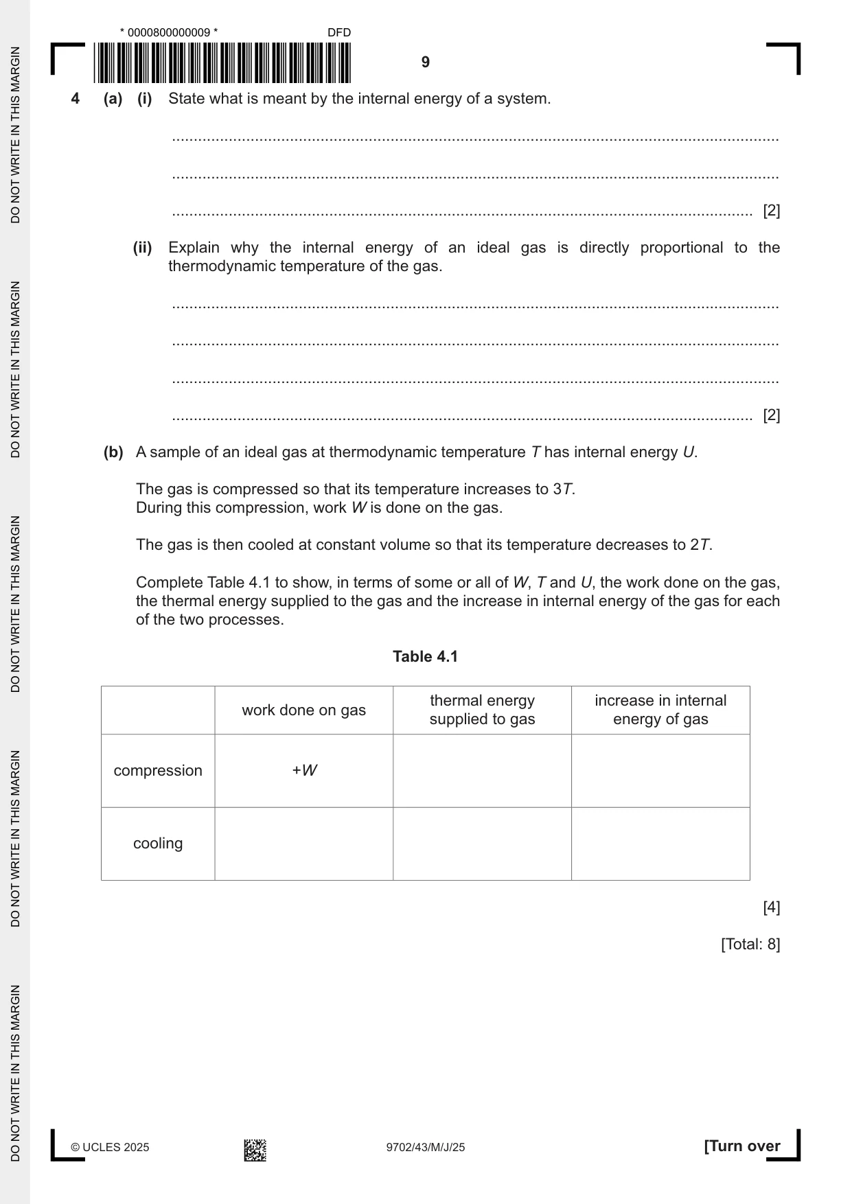 Cambridge A Level Physics 9702 2025 May/June Paper 4 · Variant 3 question paper, page 9 of 24