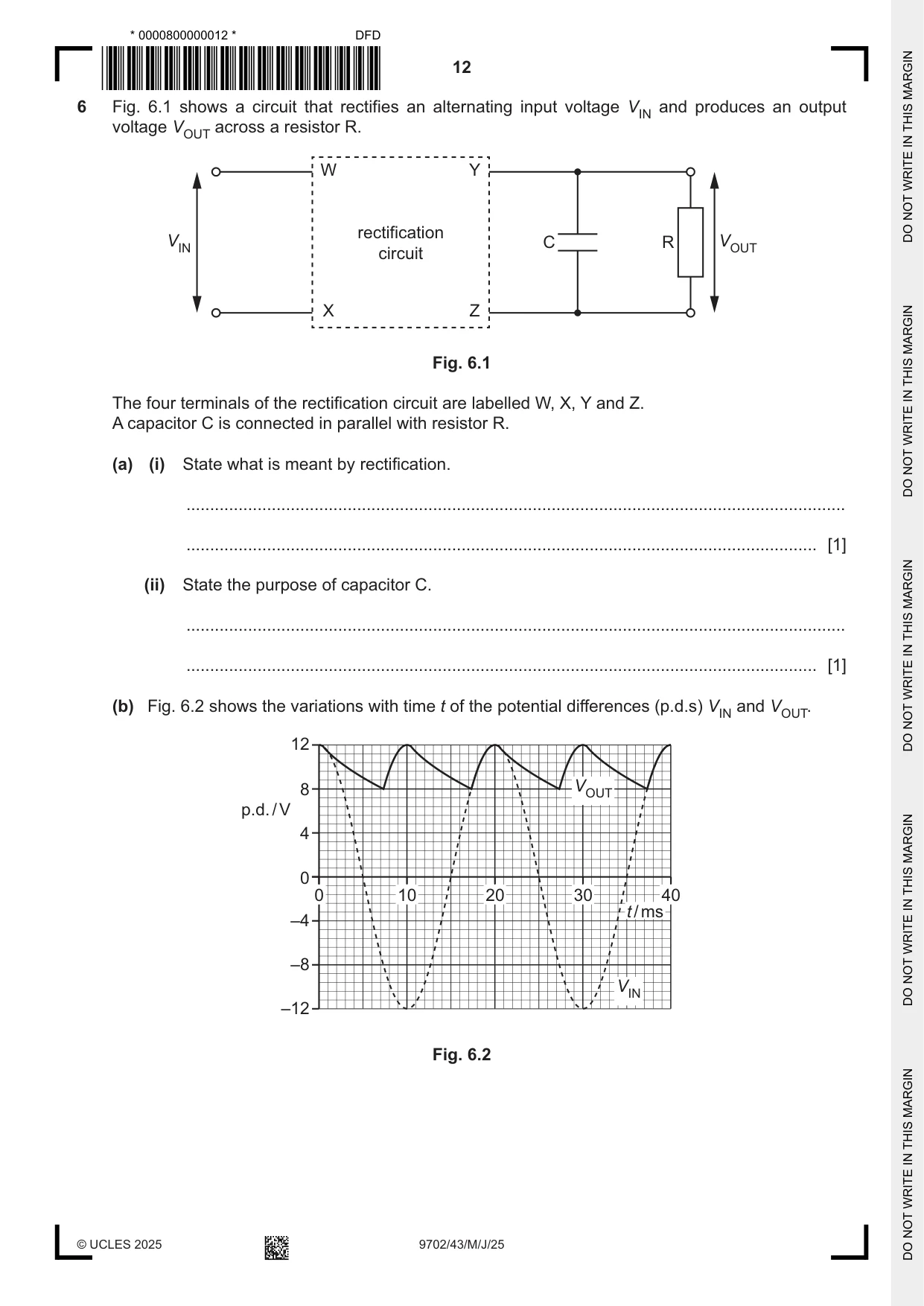 Cambridge A Level Physics 9702 2025 May/June Paper 4 · Variant 3 question paper, page 12 of 24