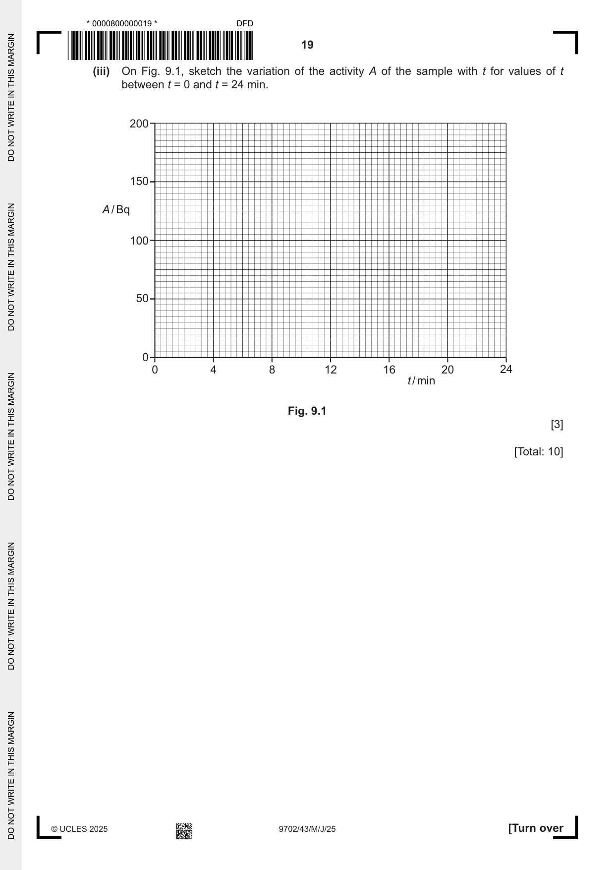 Cambridge A Level Physics 9702 2025 May/June Paper 4 · Variant 3 question paper, page 19 of 24