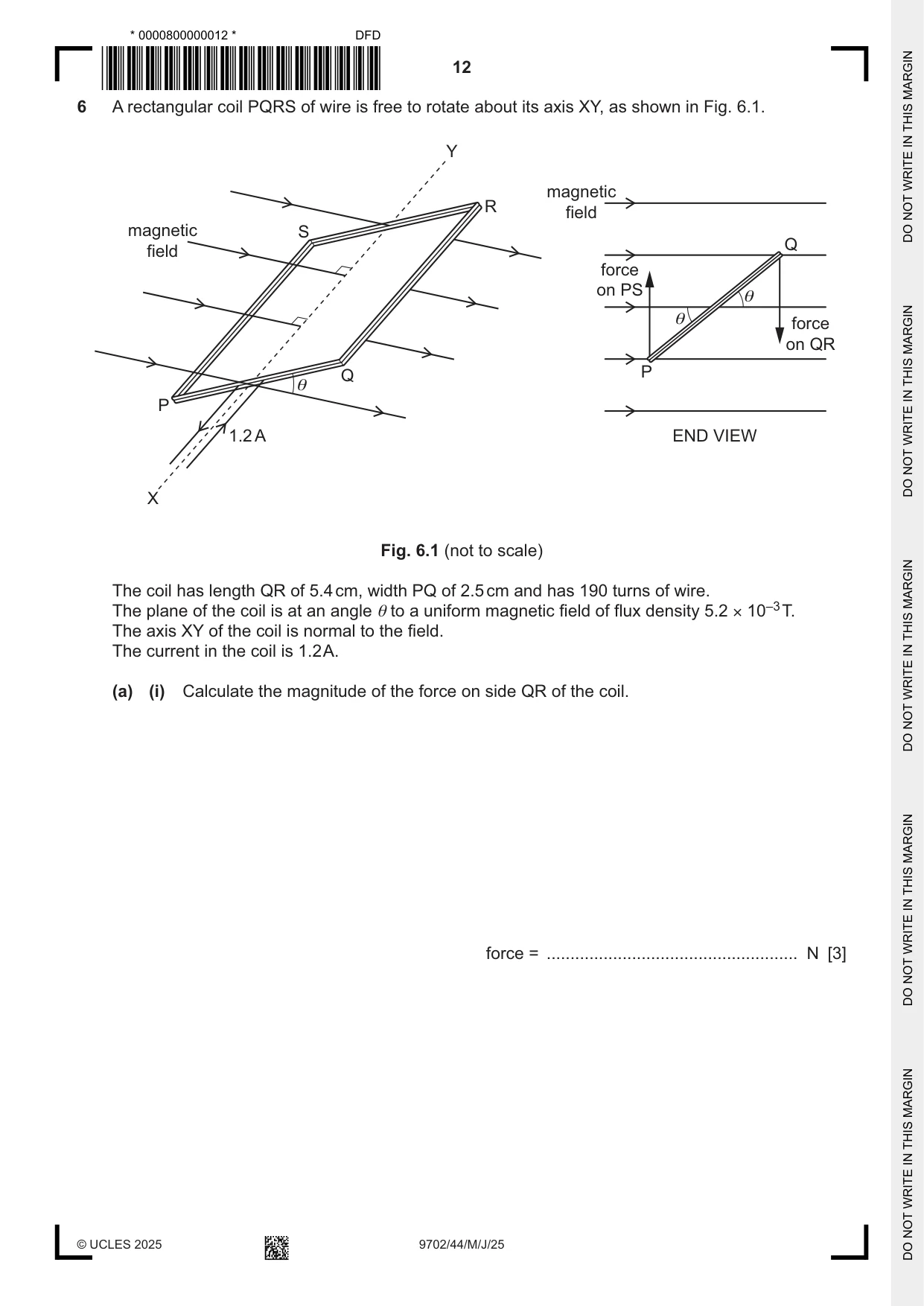 Cambridge A Level Physics 9702 2025 May/June Paper 4 · Variant 4 question paper, page 12 of 24