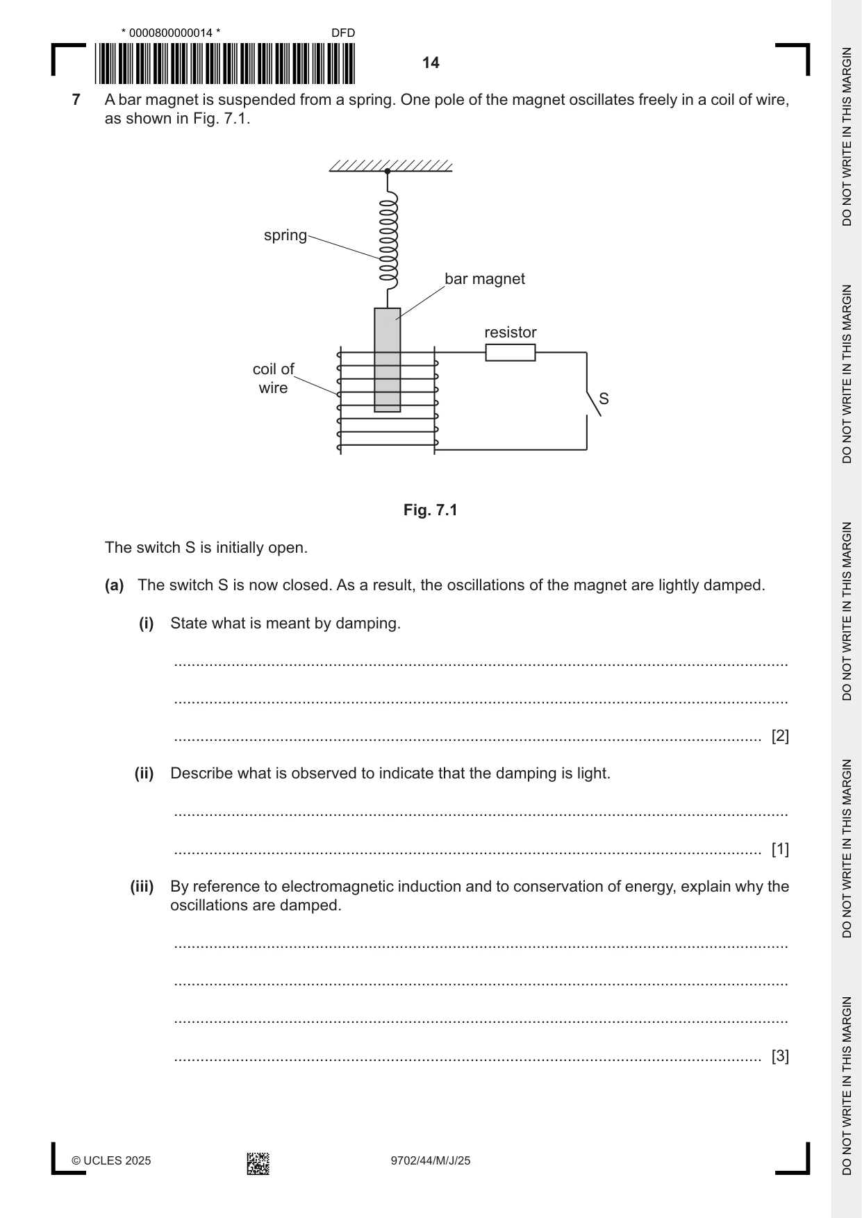 Cambridge A Level Physics 9702 2025 May/June Paper 4 · Variant 4 question paper, page 14 of 24