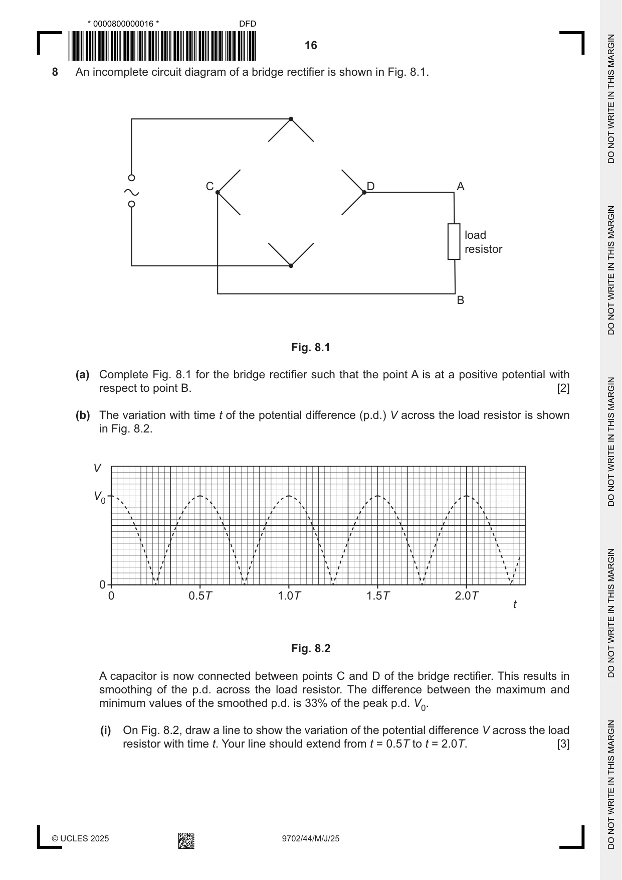 Cambridge A Level Physics 9702 2025 May/June Paper 4 · Variant 4 question paper, page 16 of 24