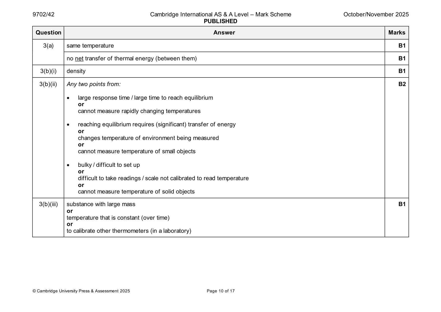 Mark scheme, page 10 of 17