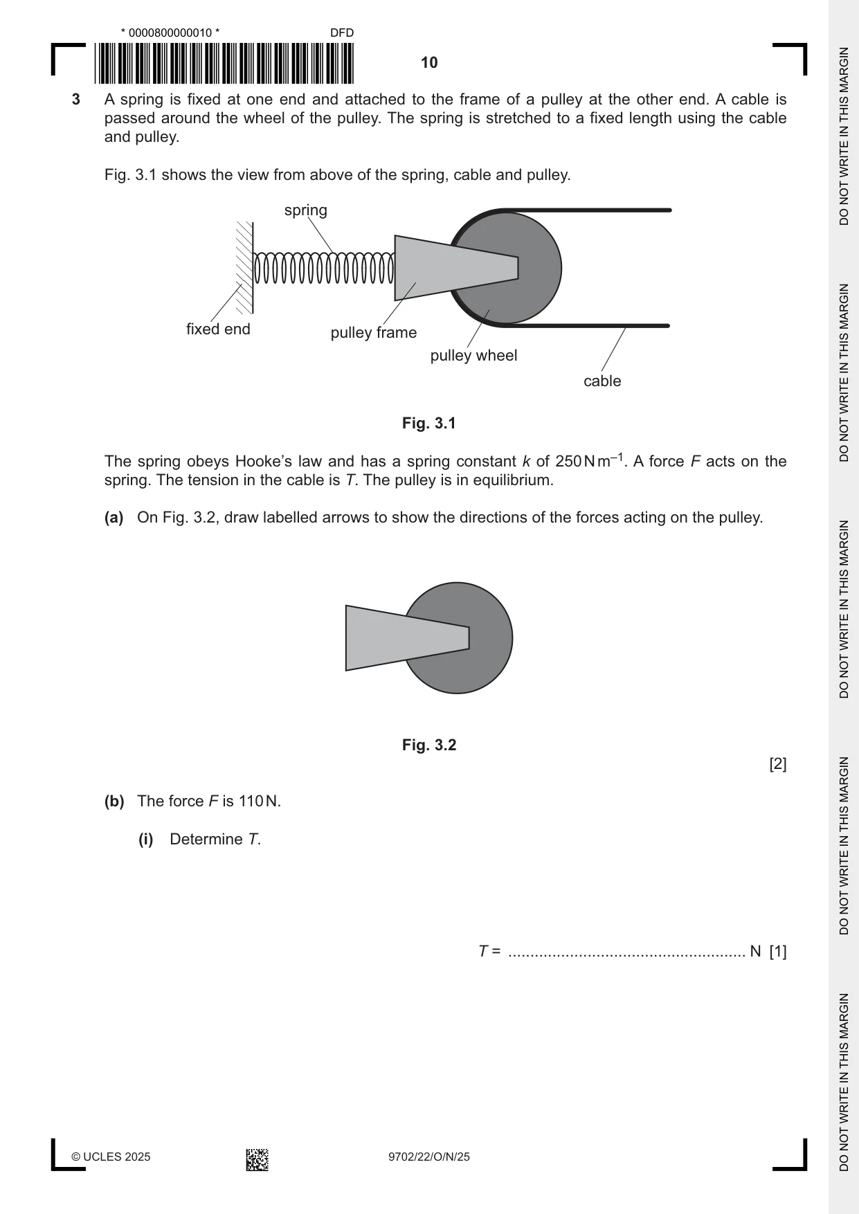 Cambridge A Level Physics 9702 2025 Oct/Nov Paper 2 · Variant 2 question paper, page 10 of 16