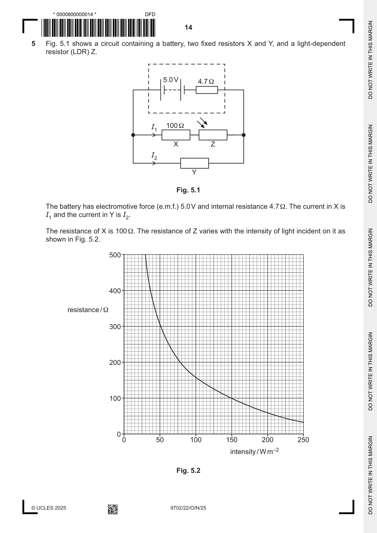 Cambridge A Level Physics 9702 2025 Oct/Nov Paper 2 · Variant 2 question paper, page 14 of 16