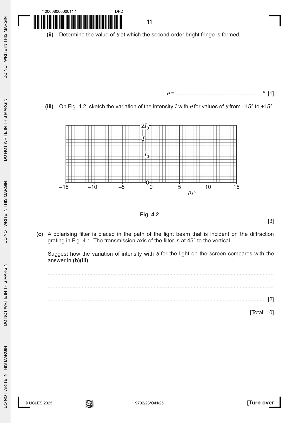 Cambridge A Level Physics 9702 2025 Oct/Nov Paper 2 · Variant 3 question paper, page 11 of 16