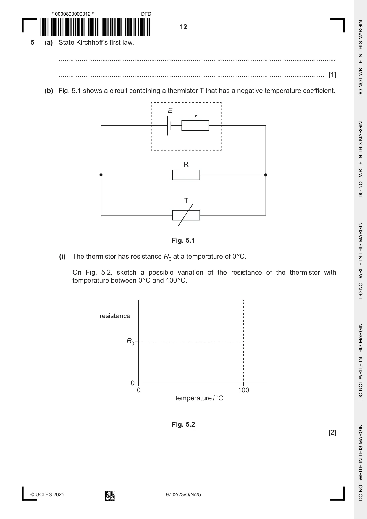 Cambridge A Level Physics 9702 2025 Oct/Nov Paper 2 · Variant 3 question paper, page 12 of 16
