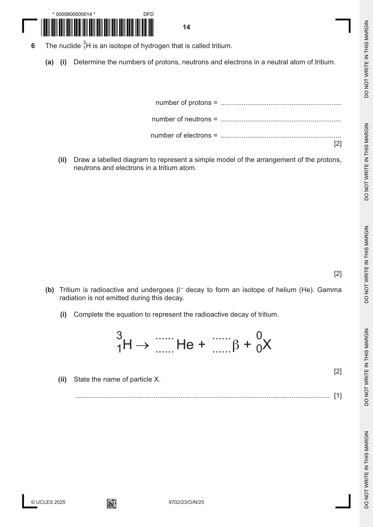Cambridge A Level Physics 9702 2025 Oct/Nov Paper 2 · Variant 3 question paper, page 14 of 16