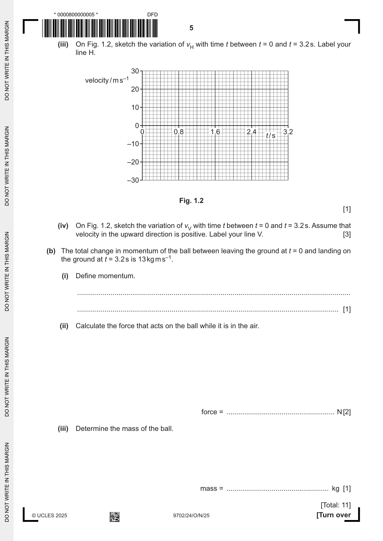Cambridge A Level Physics 9702 2025 Oct/Nov Paper 2 · Variant 4 question paper, page 5 of 16