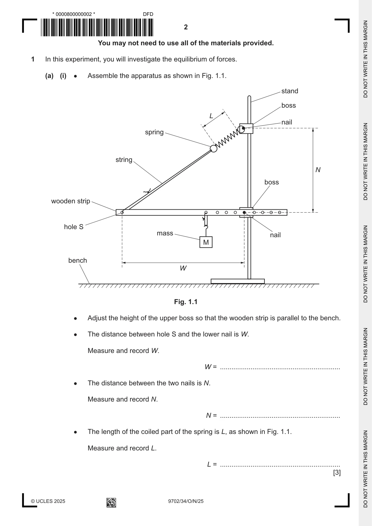 Cambridge A Level Physics 9702 2025 Oct/Nov Paper 3 · Variant 4 question paper, page 2 of 12