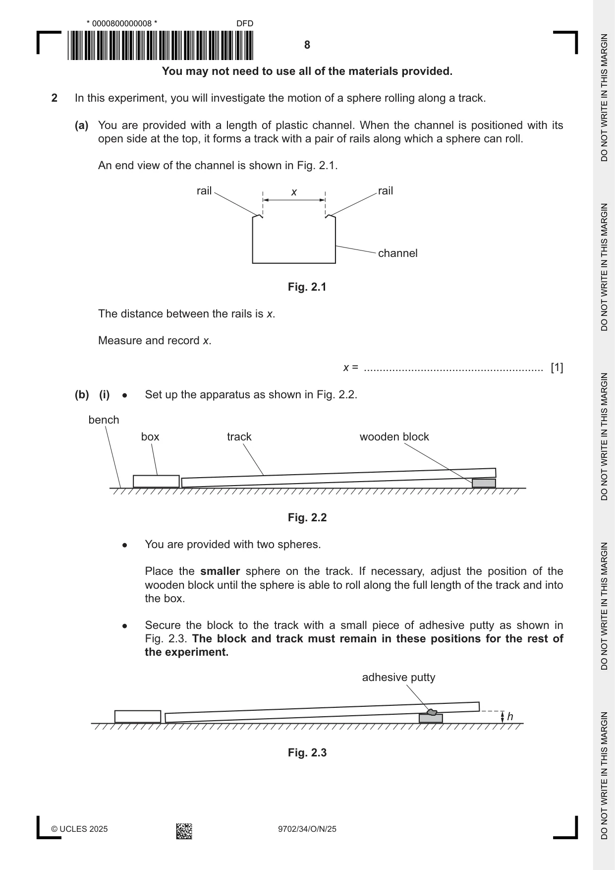 Cambridge A Level Physics 9702 2025 Oct/Nov Paper 3 · Variant 4 question paper, page 8 of 12