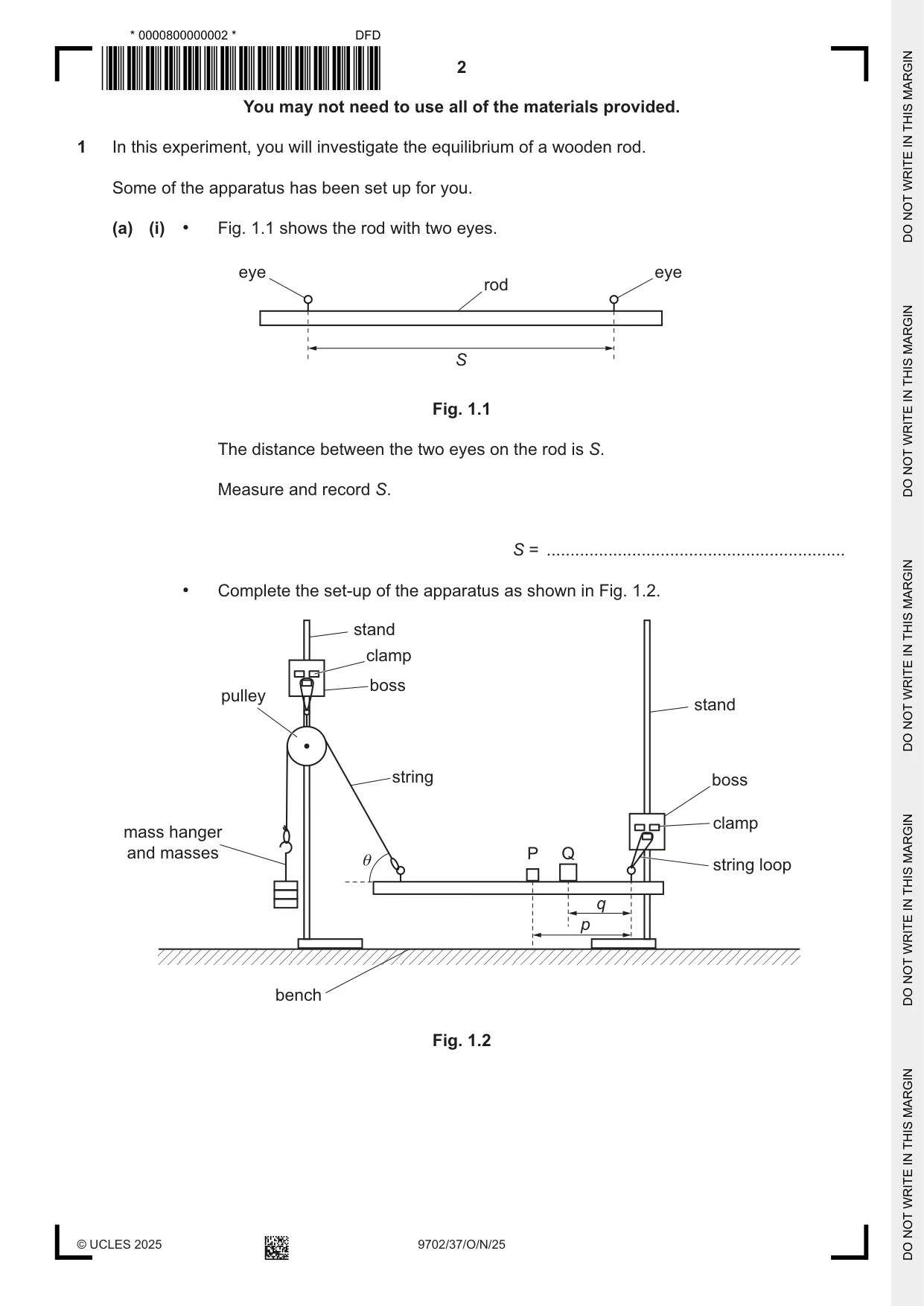 Cambridge A Level Physics 9702 2025 Oct/Nov Paper 3 · Variant 7 question paper, page 2 of 16