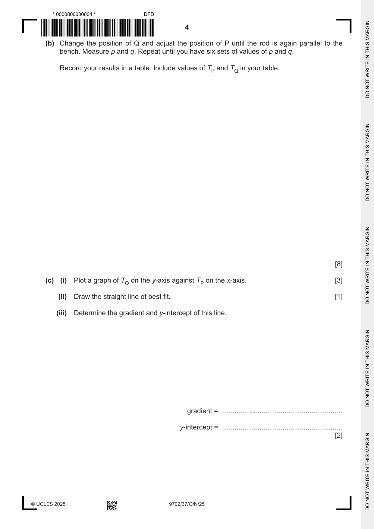 Cambridge A Level Physics 9702 2025 Oct/Nov Paper 3 · Variant 7 question paper, page 4 of 16