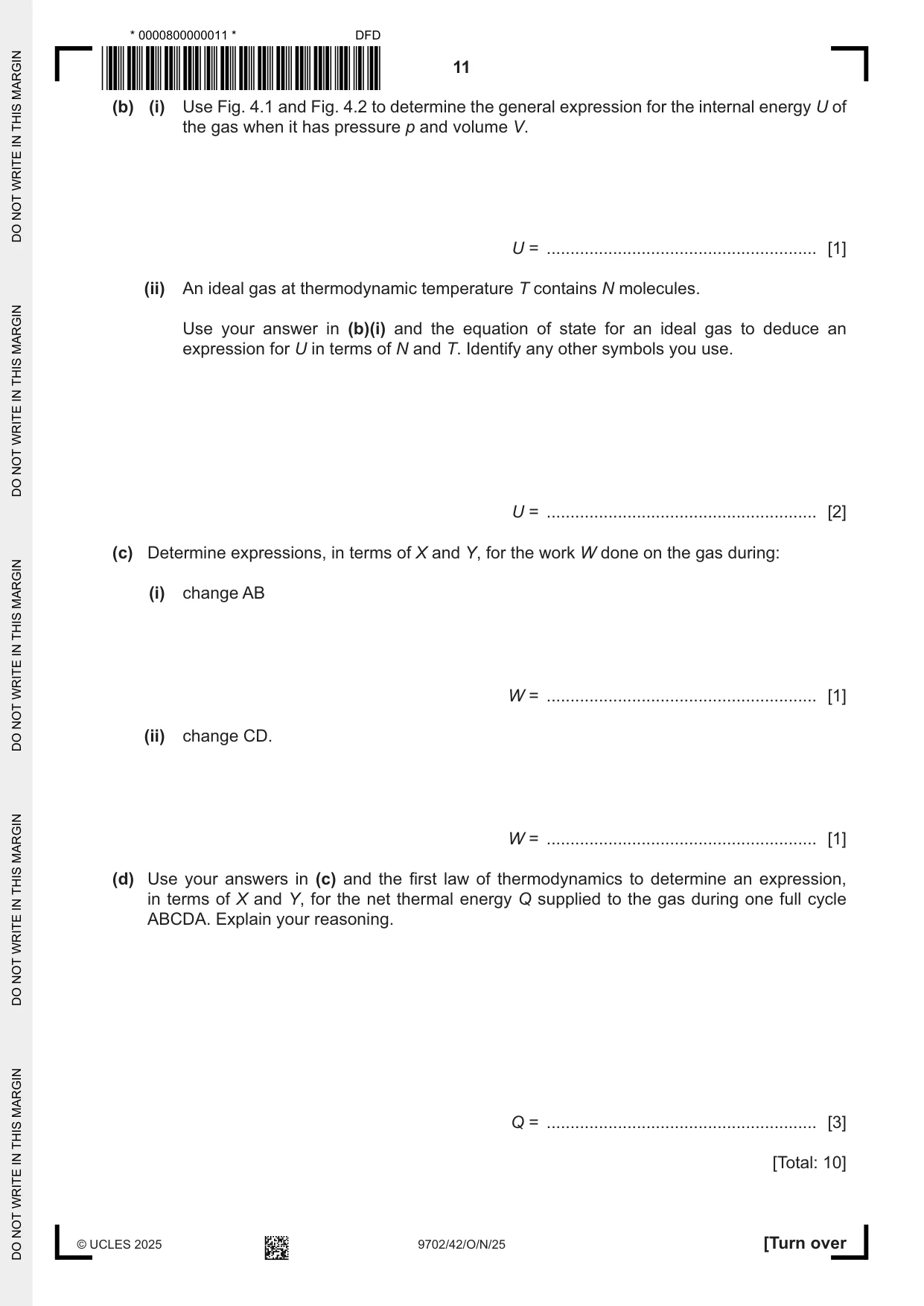 Cambridge A Level Physics 9702 2025 Oct/Nov Paper 4 · Variant 2 question paper, page 11 of 24