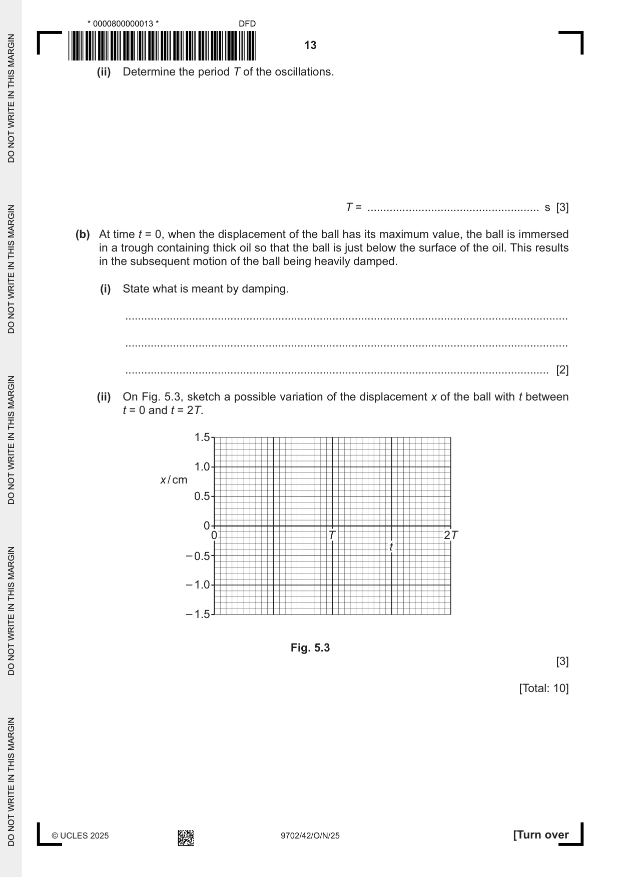 Cambridge A Level Physics 9702 2025 Oct/Nov Paper 4 · Variant 2 question paper, page 13 of 24