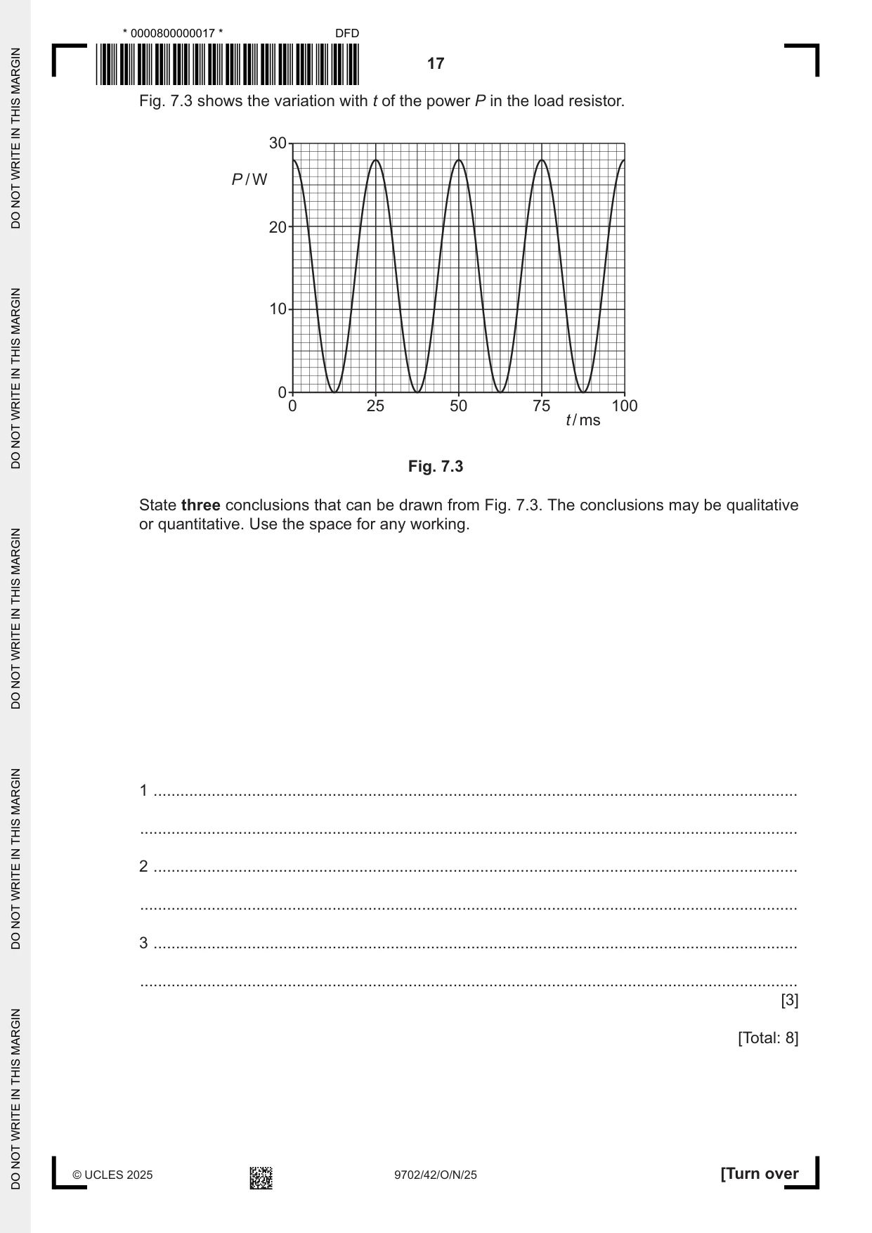 Cambridge A Level Physics 9702 2025 Oct/Nov Paper 4 · Variant 2 question paper, page 17 of 24