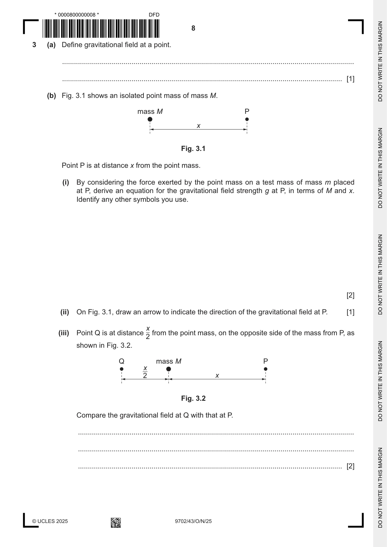 Cambridge A Level Physics 9702 2025 Oct/Nov Paper 4 · Variant 3 question paper, page 8 of 24