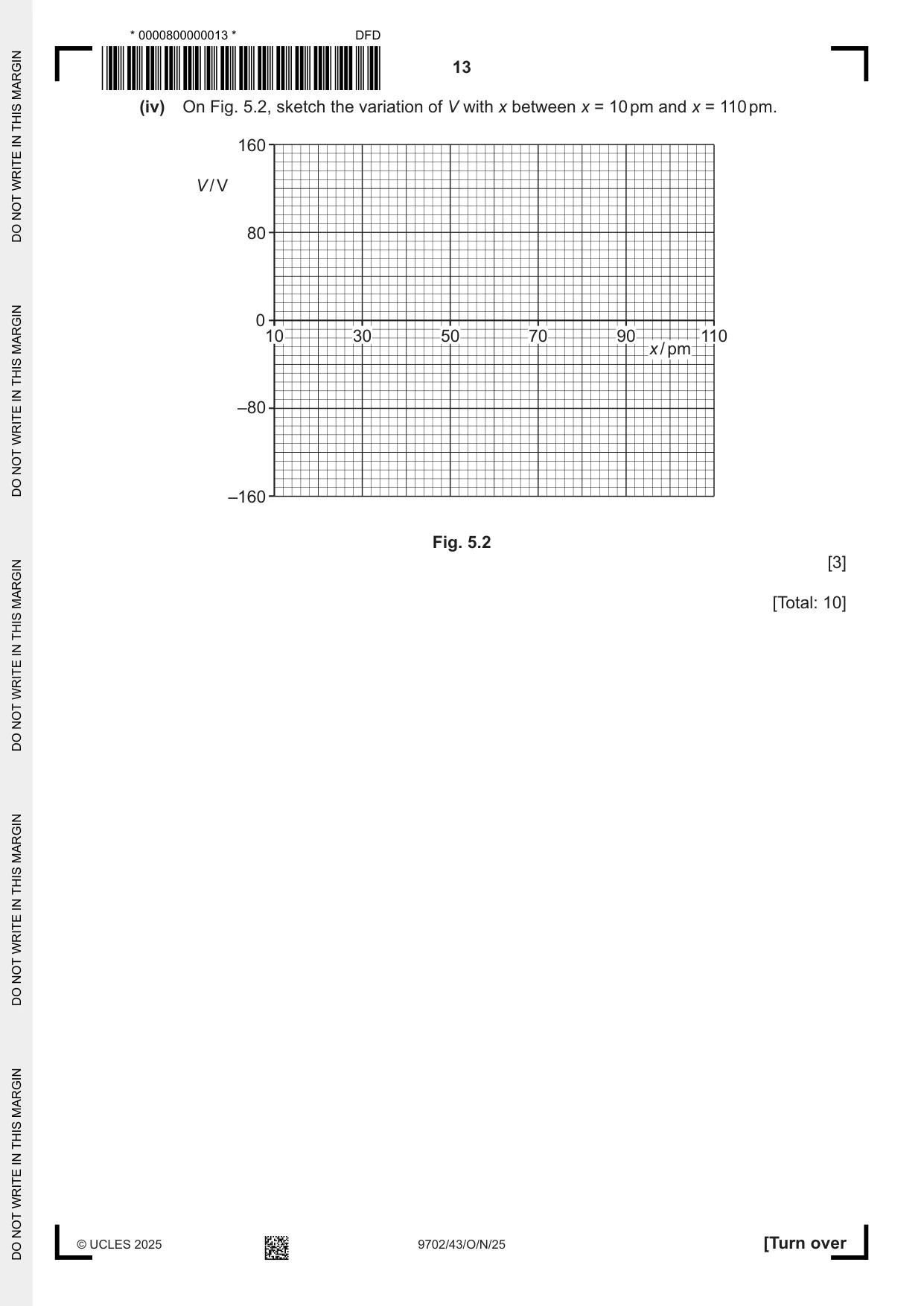 Cambridge A Level Physics 9702 2025 Oct/Nov Paper 4 · Variant 3 question paper, page 13 of 24