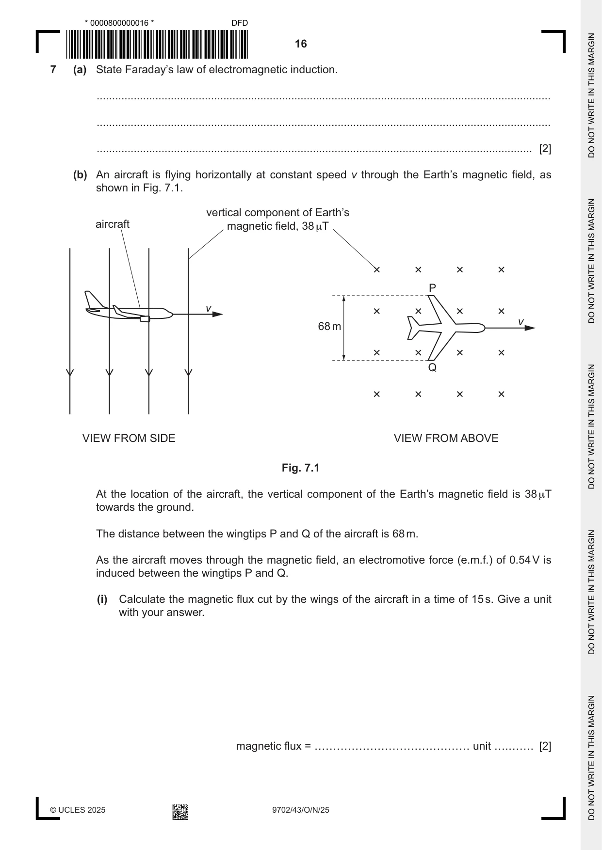 Cambridge A Level Physics 9702 2025 Oct/Nov Paper 4 · Variant 3 question paper, page 16 of 24