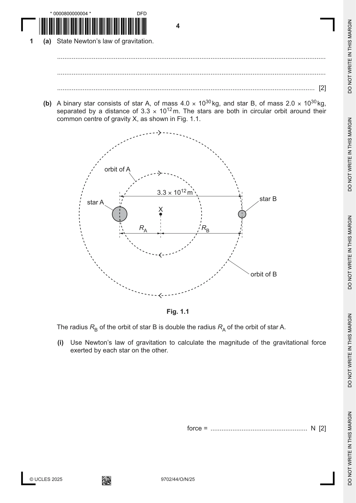 Cambridge A Level Physics 9702 2025 Oct/Nov Paper 4 · Variant 4 question paper, page 4 of 24